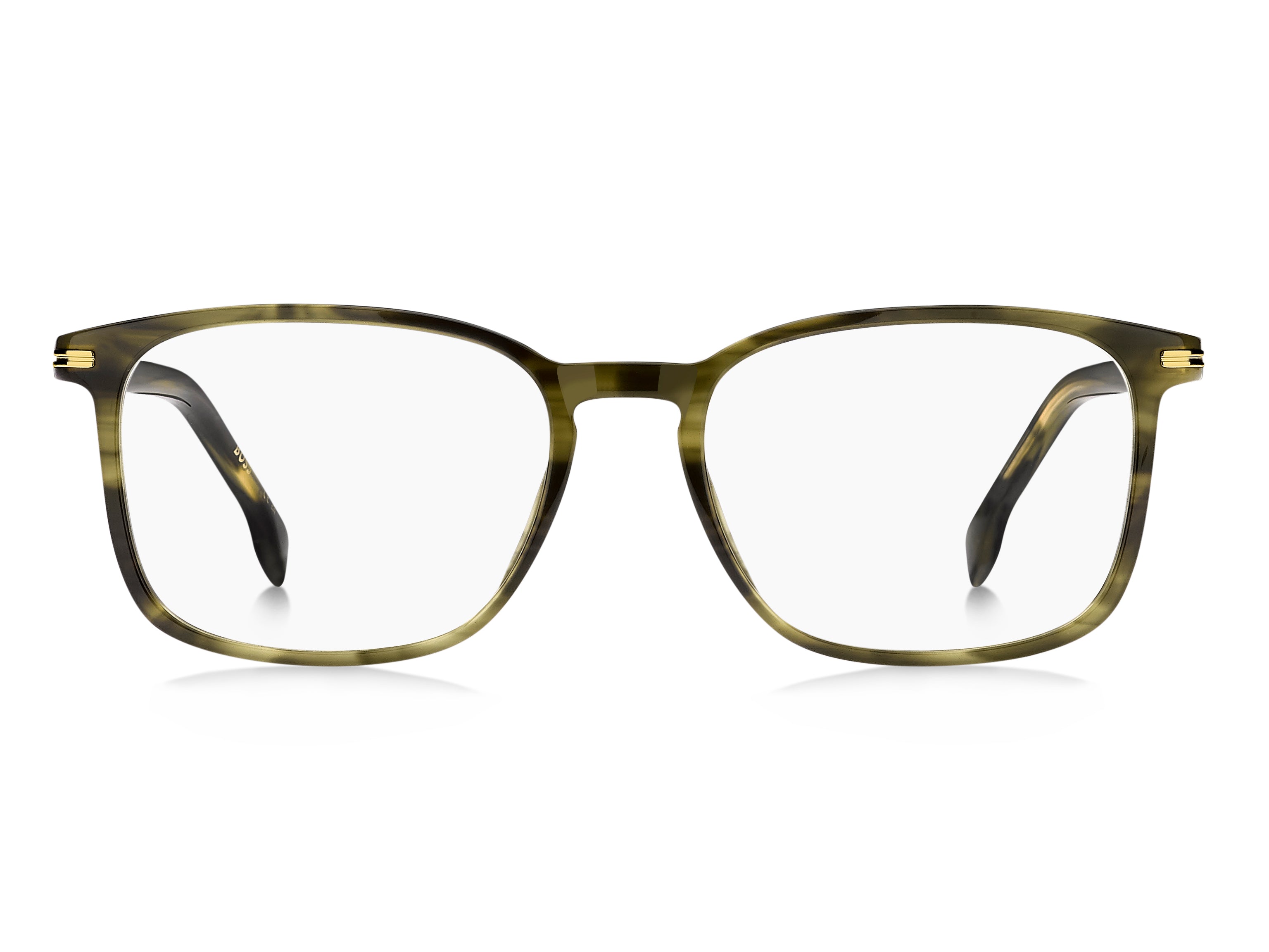 Front view of hugo boss 1727 frame #color_khaki horn