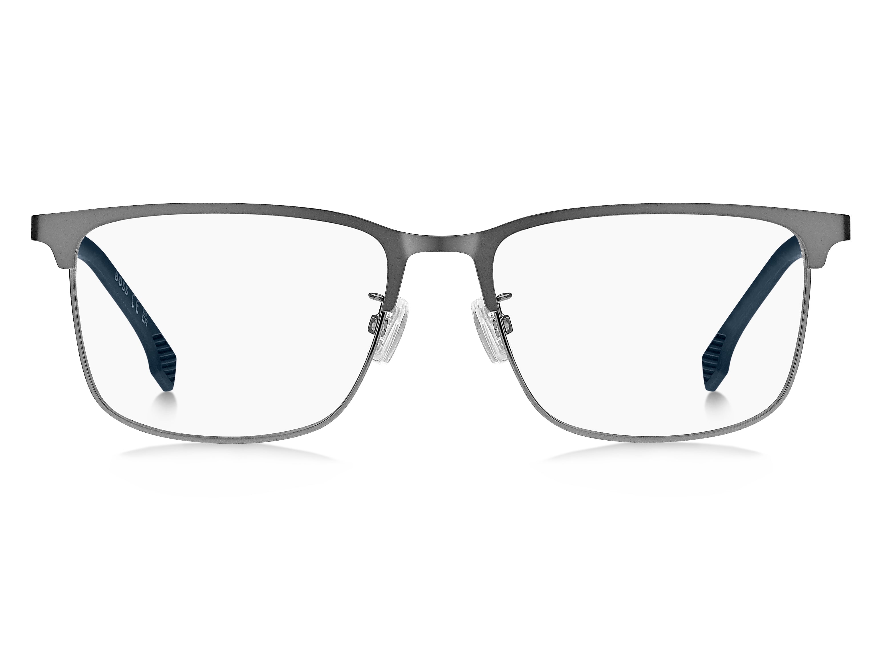 Front view of hugo boss 1802 frame #color_matte dark ruthenium blue
