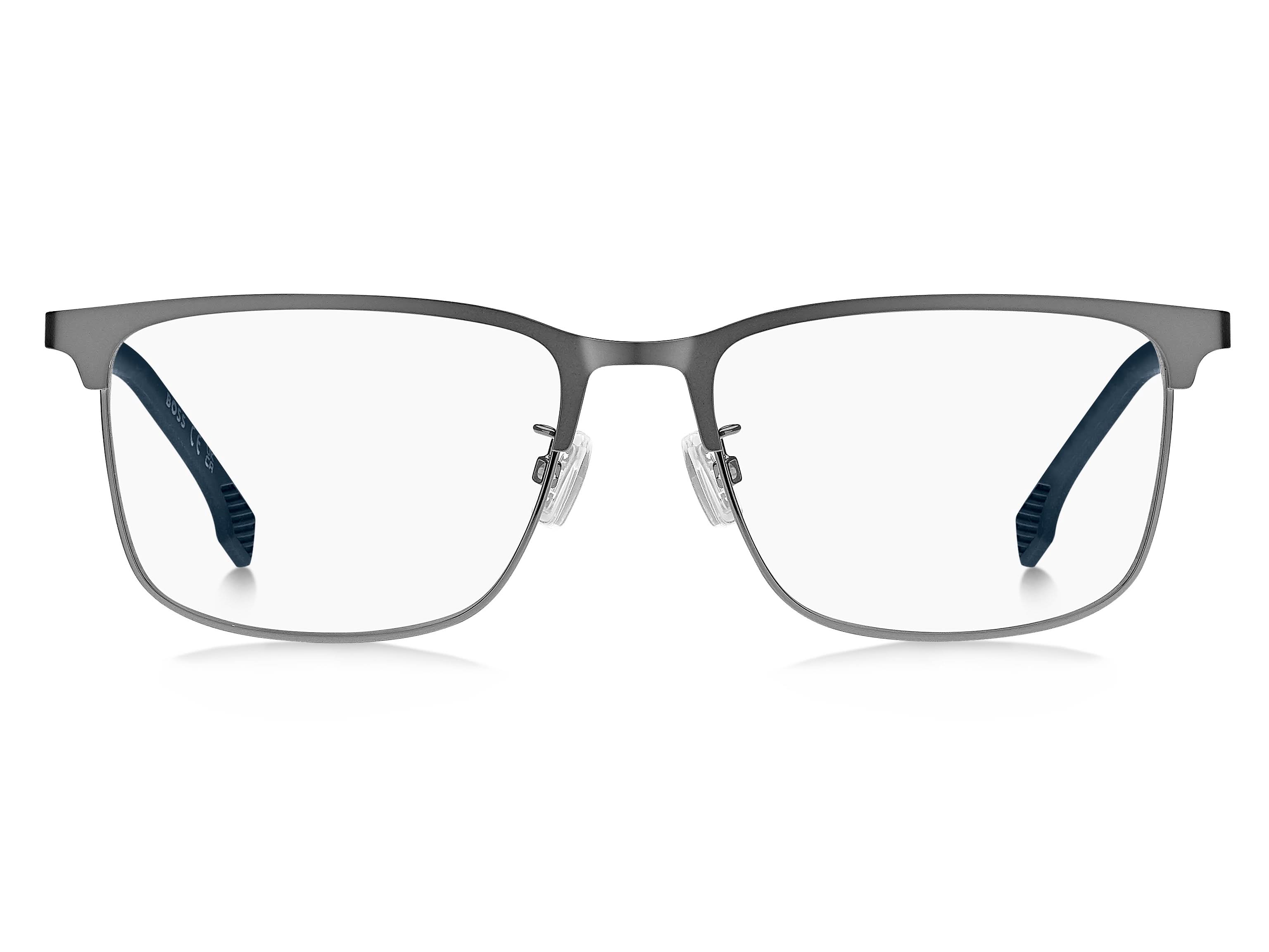 Front view of hugo boss 1802 frame #color_matte dark ruthenium blue