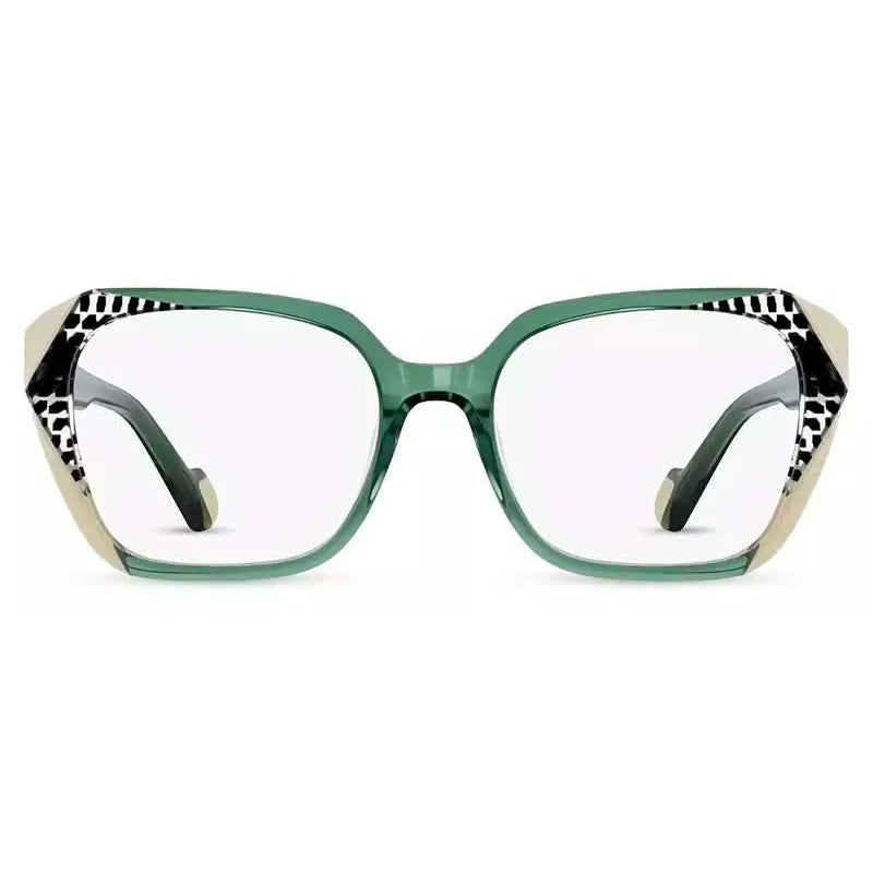 Front view of Cocoa Mint CM9182 #C2 Green crystal