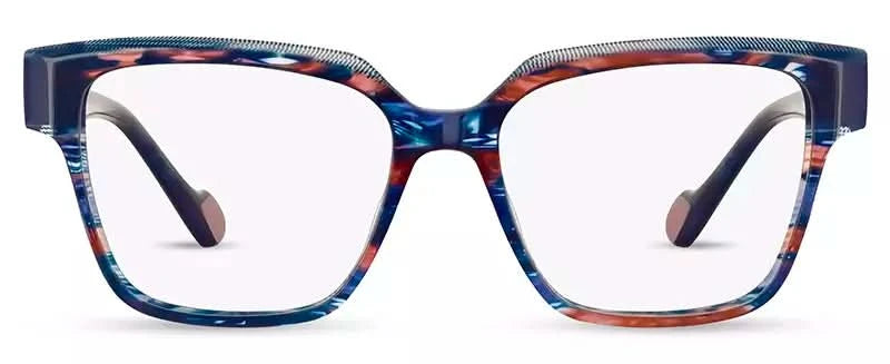 Front view of Cocoa Mint CM9195 #C1 Blue/Pink