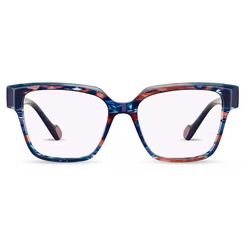 Front view of Cocoa Mint CM9195 #C1 Blue/Pink