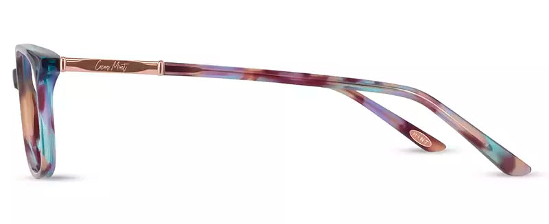 Side view of Cocoa Mint CM9201 #C1 Brown Teal Marble