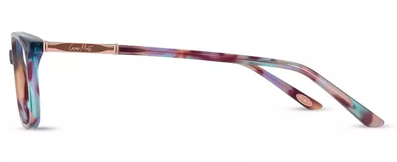 Side view of Cocoa Mint CM9201 #C1 Brown Teal Marble