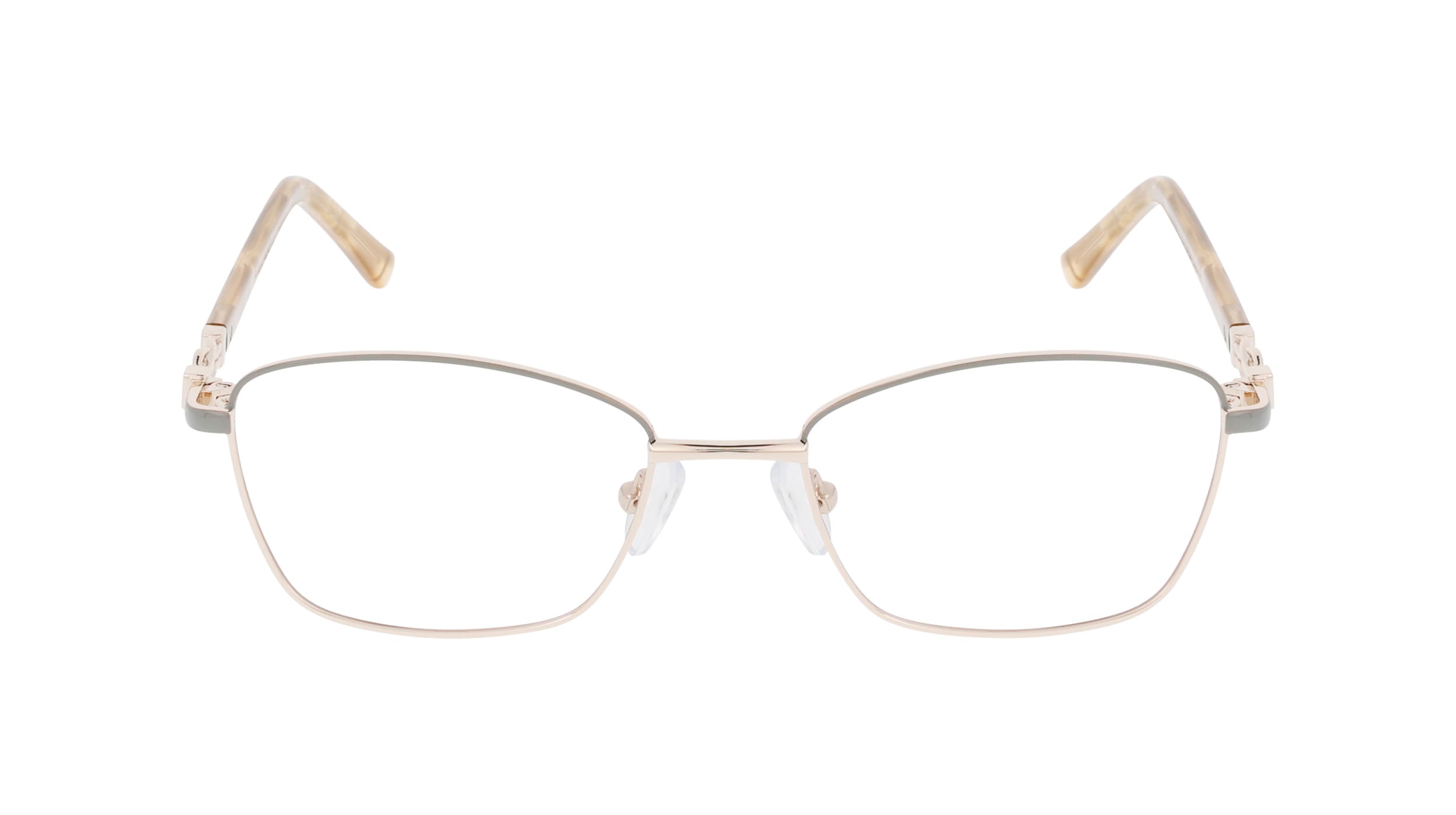 Front view of Duncan and Todd frame DEEVALE5017C1gold-grey#color_gold grey