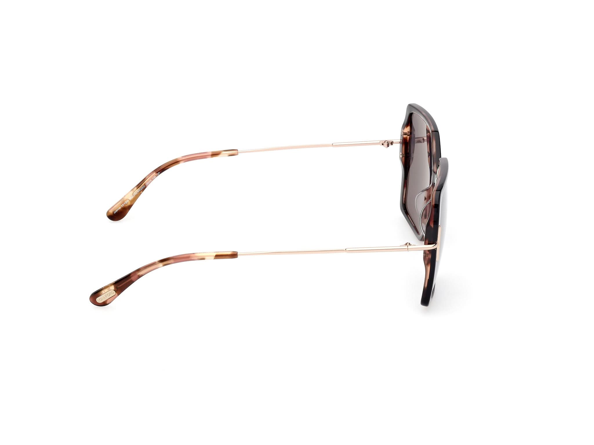 90 deg view of Tom Ford Joanna 1#color_Shiny Back and Havana