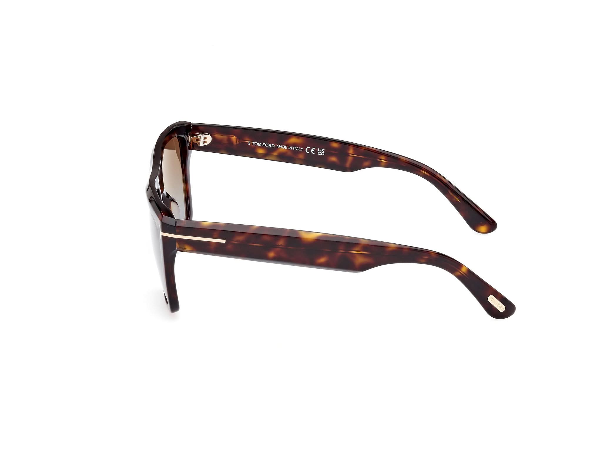 Side View of Tom Ford Alberto 1#color_Shiny Dark Havana