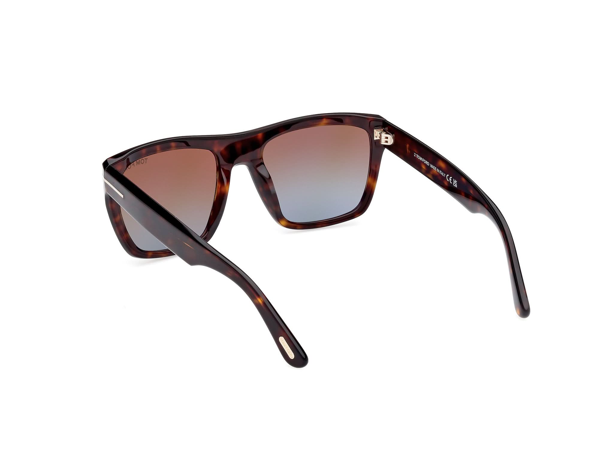 Back Side View of Tom Ford Alberto 1#color_Shiny Dark Havana