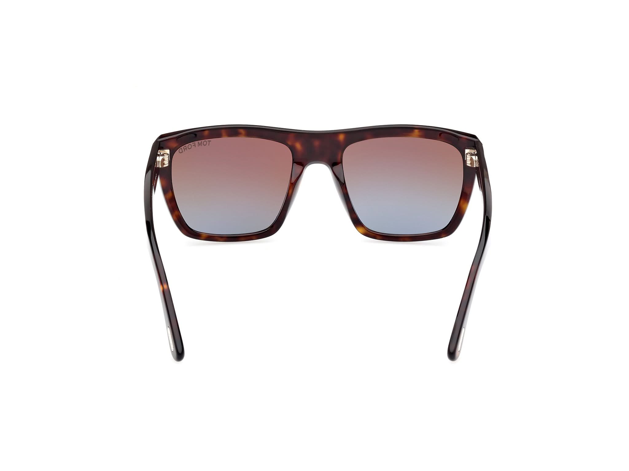 Back view of Tom Ford Alberto 1#color_Shiny Dark Havana