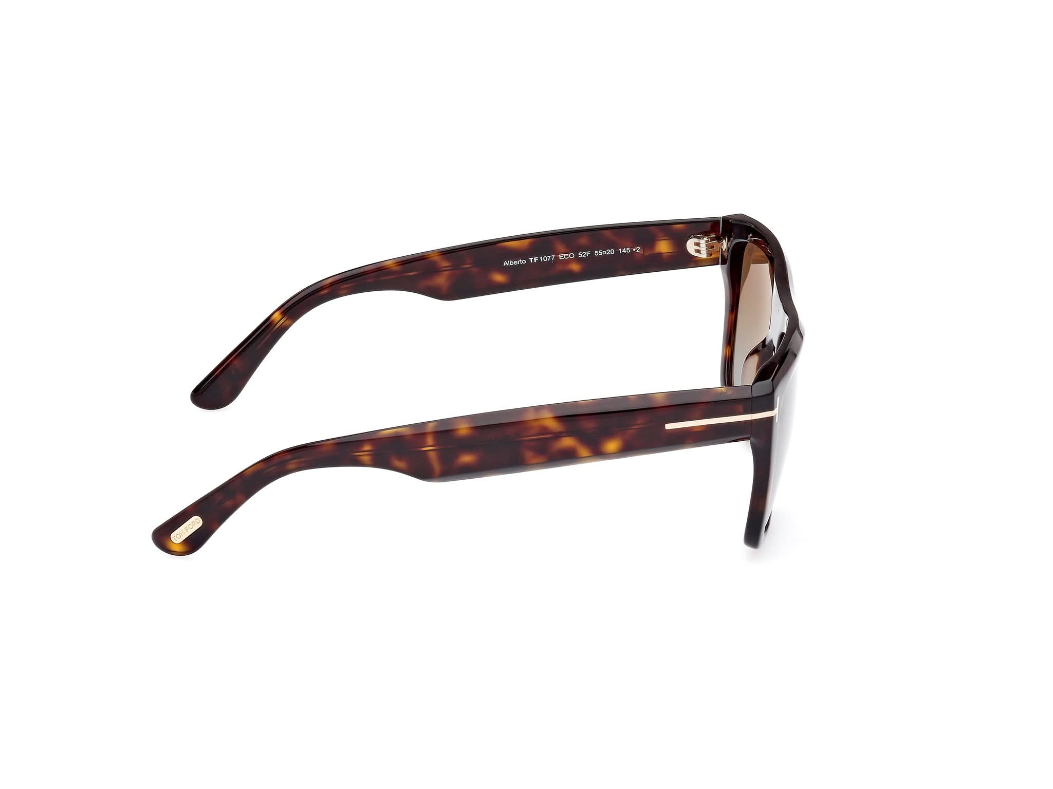 90 deg view of Tom Ford Alberto 1#color_Shiny Dark Havana