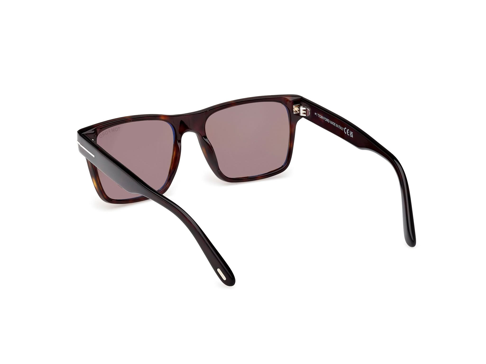 Back Side View of Tom Ford Calder 1#color_Dark Havana