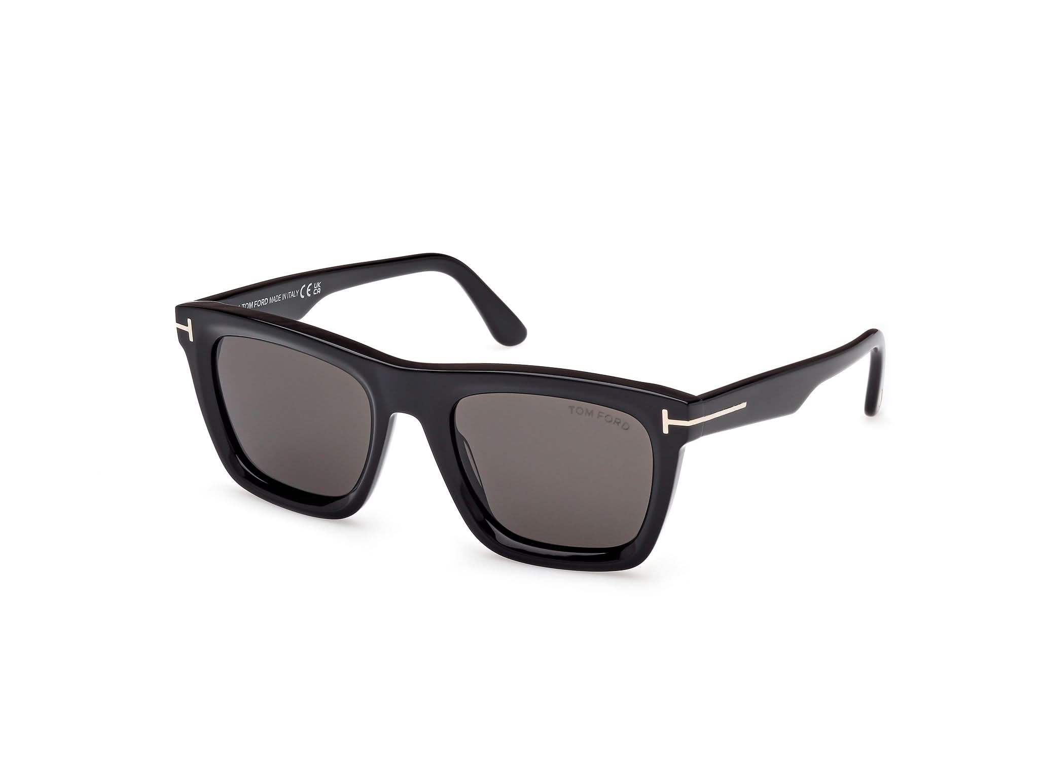 Side Front view of Tom Ford Lelio 1#color_Shiny Black