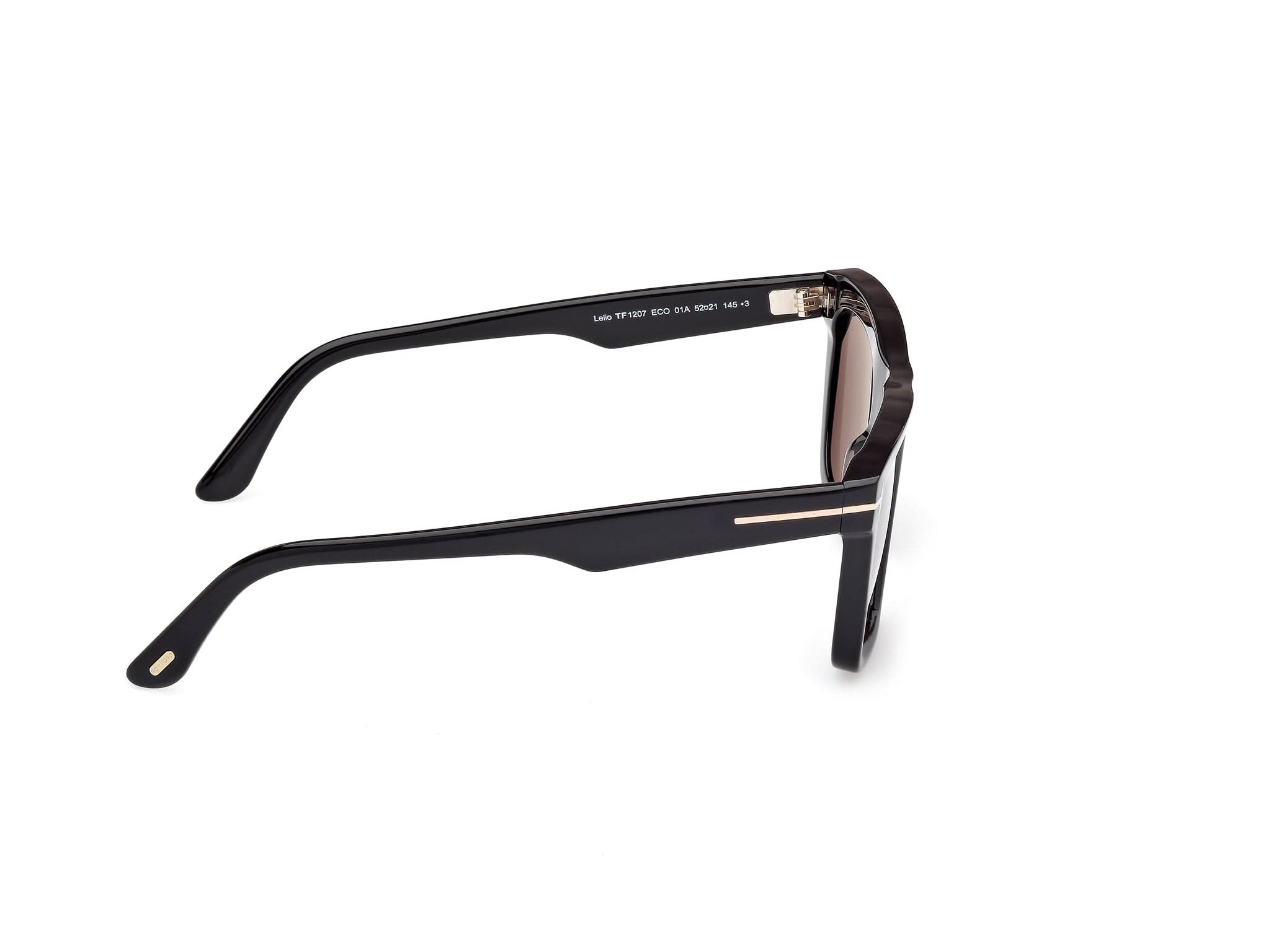 90 deg view of Tom Ford Lelio 1#color_Shiny Black