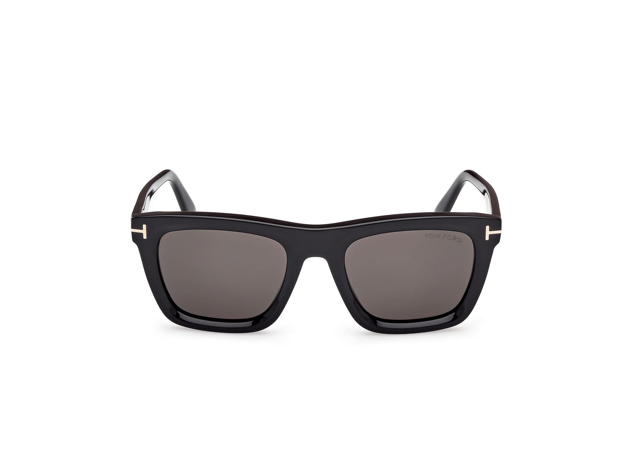 Front view of Tom Ford Lelio 1#color_Shiny Black