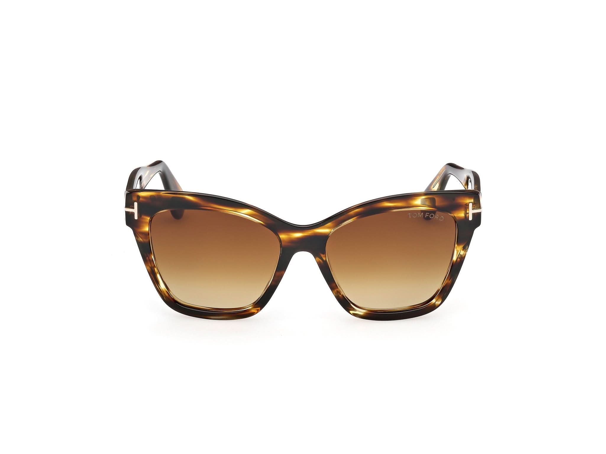 Front view of Tom Ford Elvira 1#color_Havana