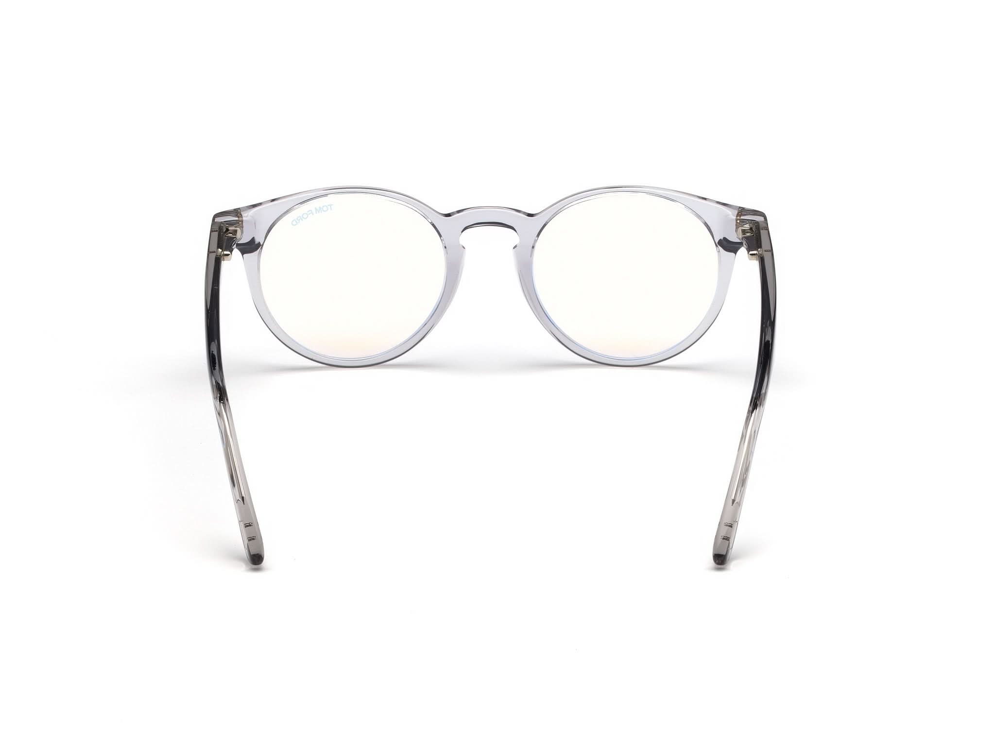Back Side View of Tom Ford FT5557 1#color_grey translucent
