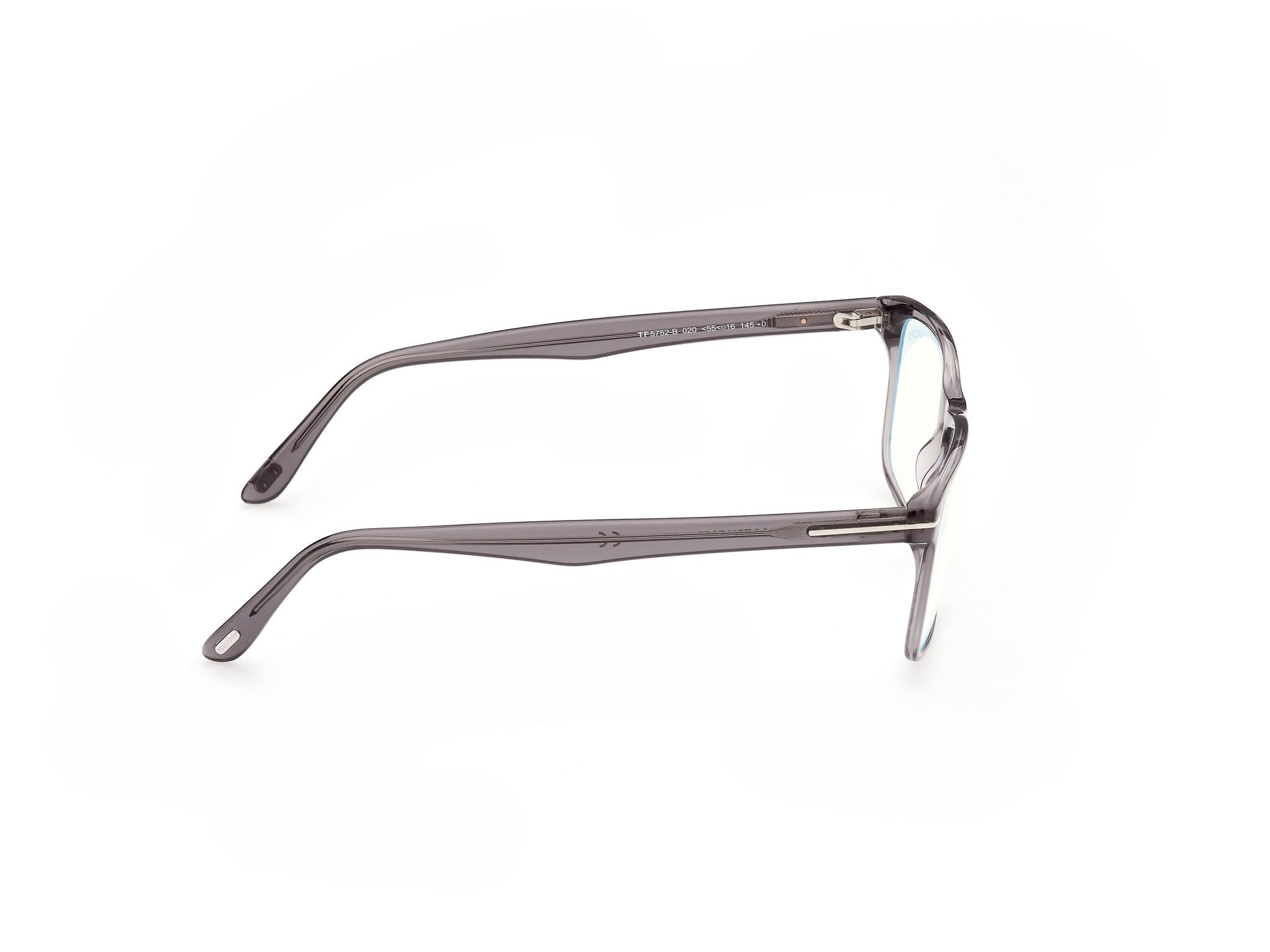 90 deg view of Tom Ford FT5557 1#color_grey translucent
