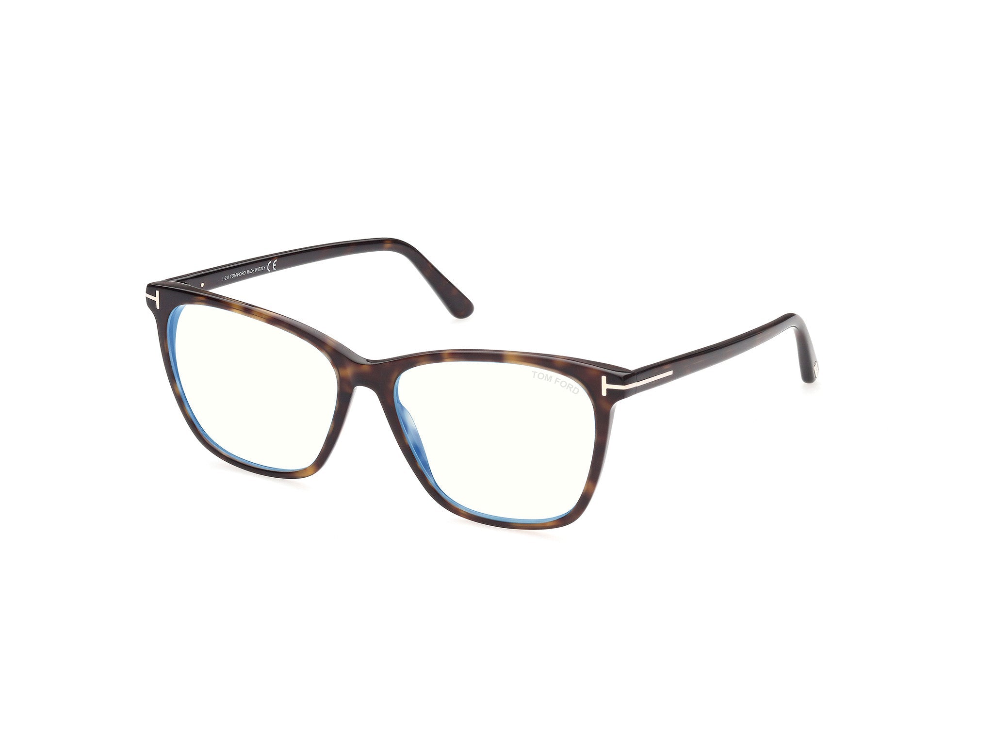 Side Front view of Tom Ford FT5762 1#color_tortoise shell