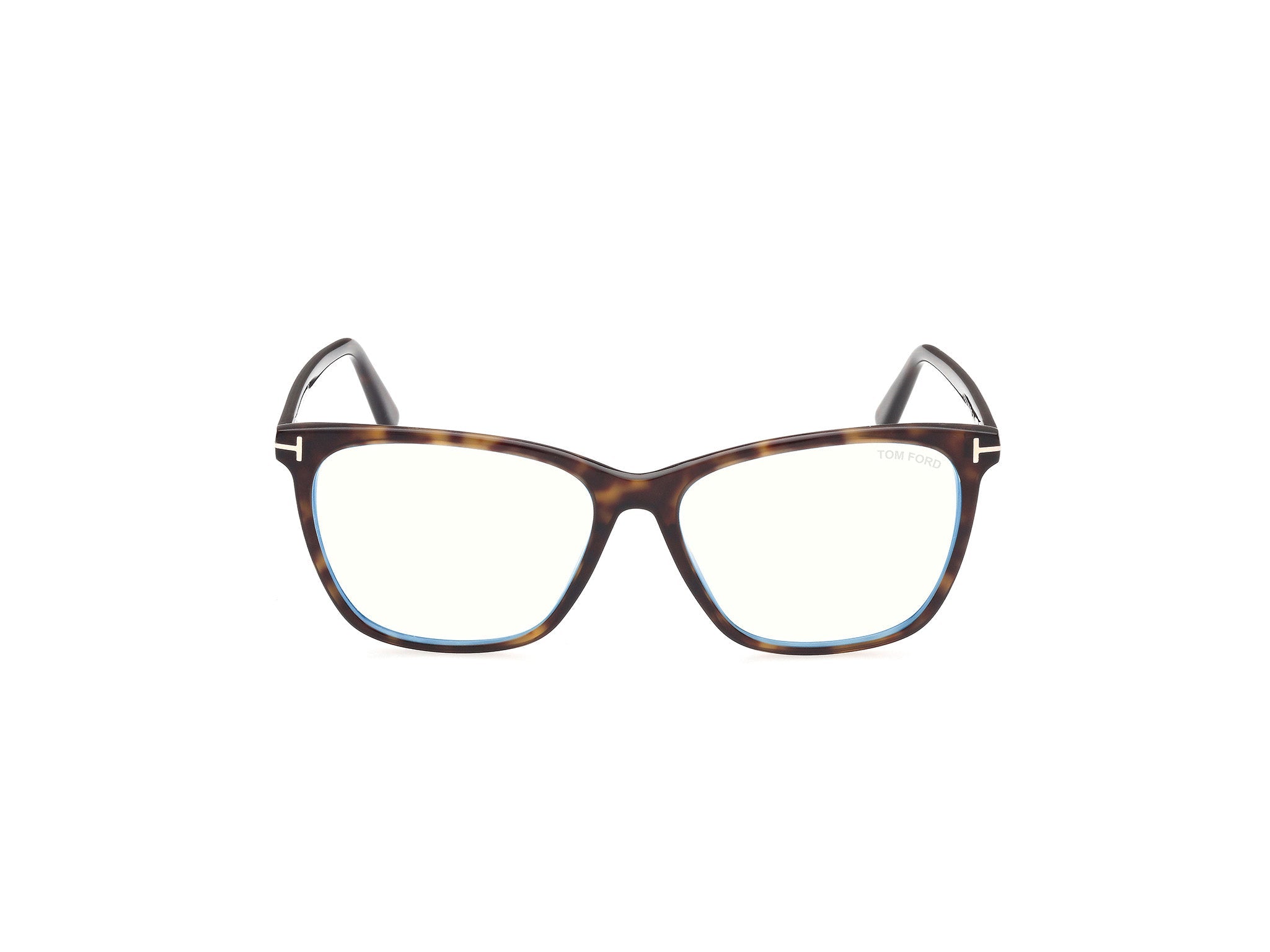 Front view of Tom Ford FT5762 1#color_tortoise shell
