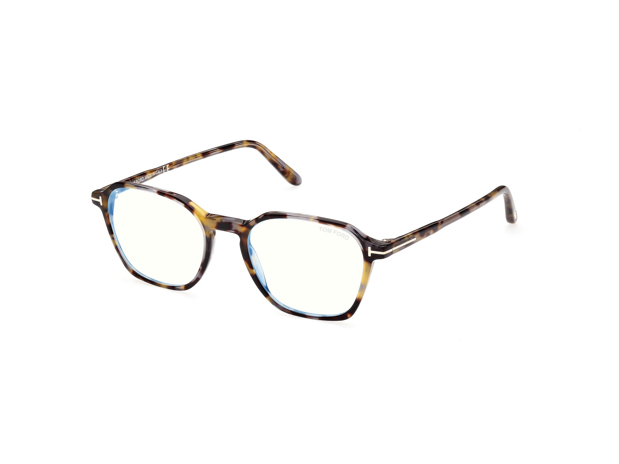 Side View of Tom Ford FT5804 1#color_shiny grey crystal havana
