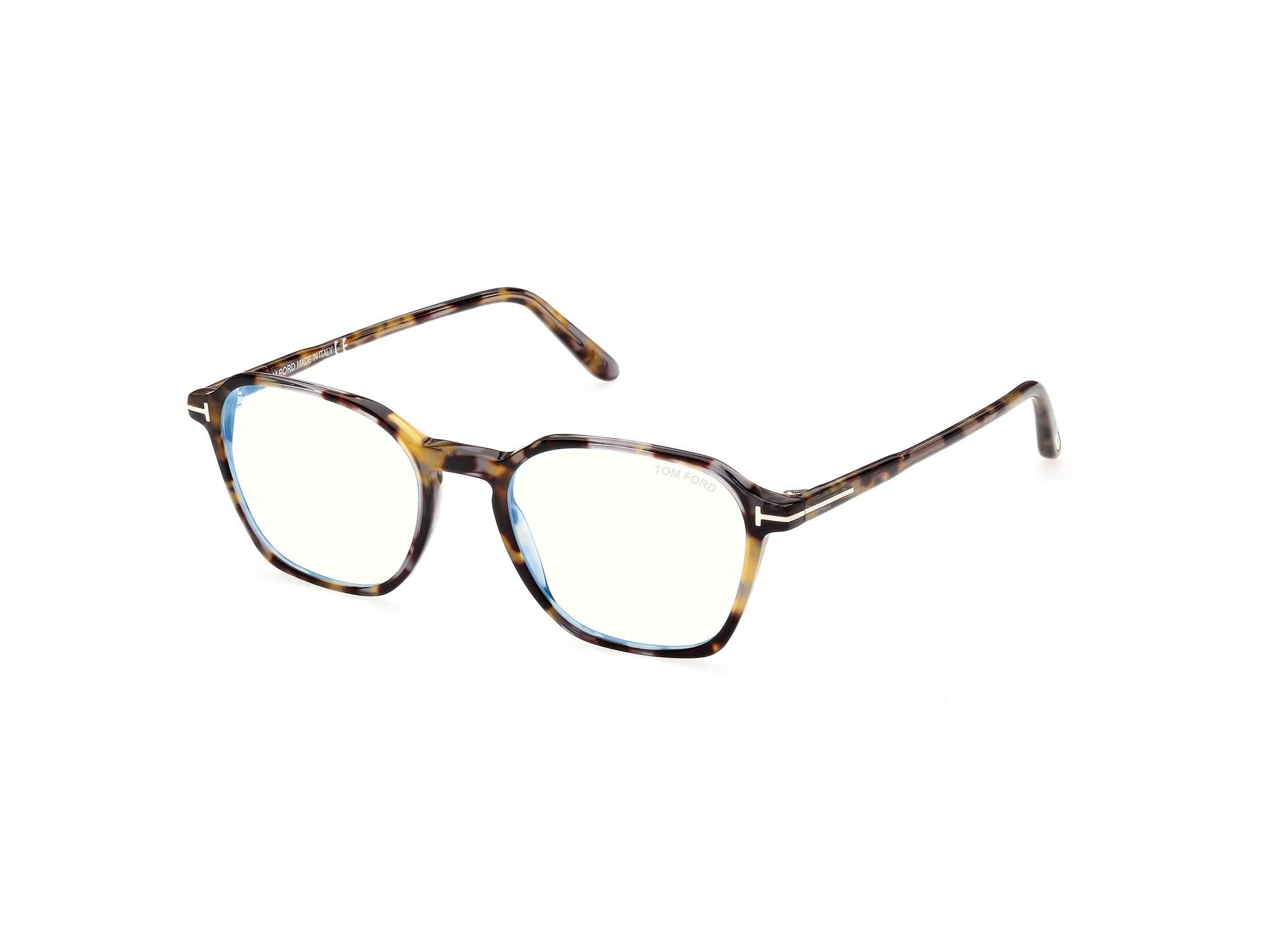 Side View of Tom Ford FT5804 1#color_shiny grey crystal havana