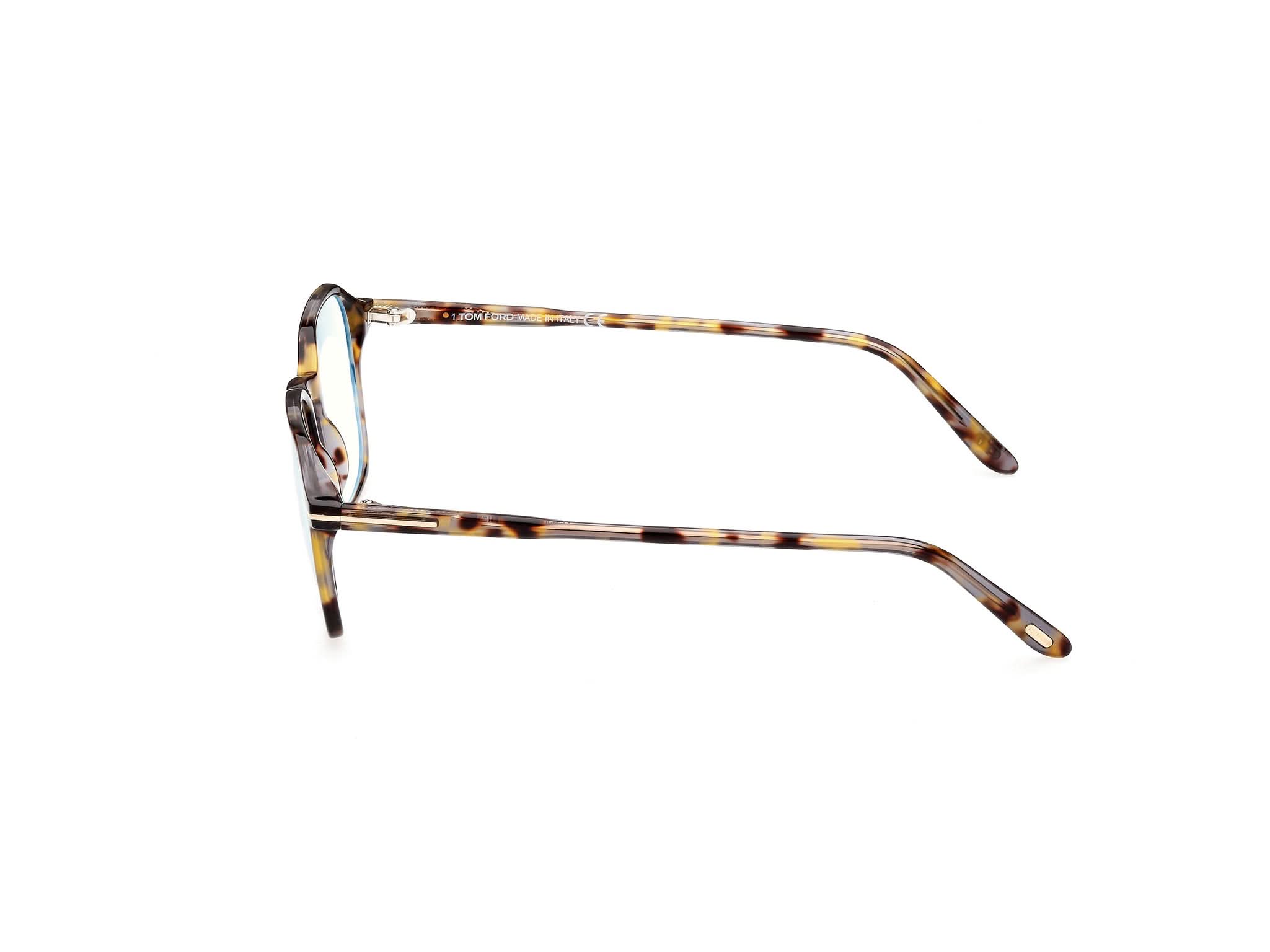 Right side view of Tom Ford FT5804 1#color_shiny grey crystal havana