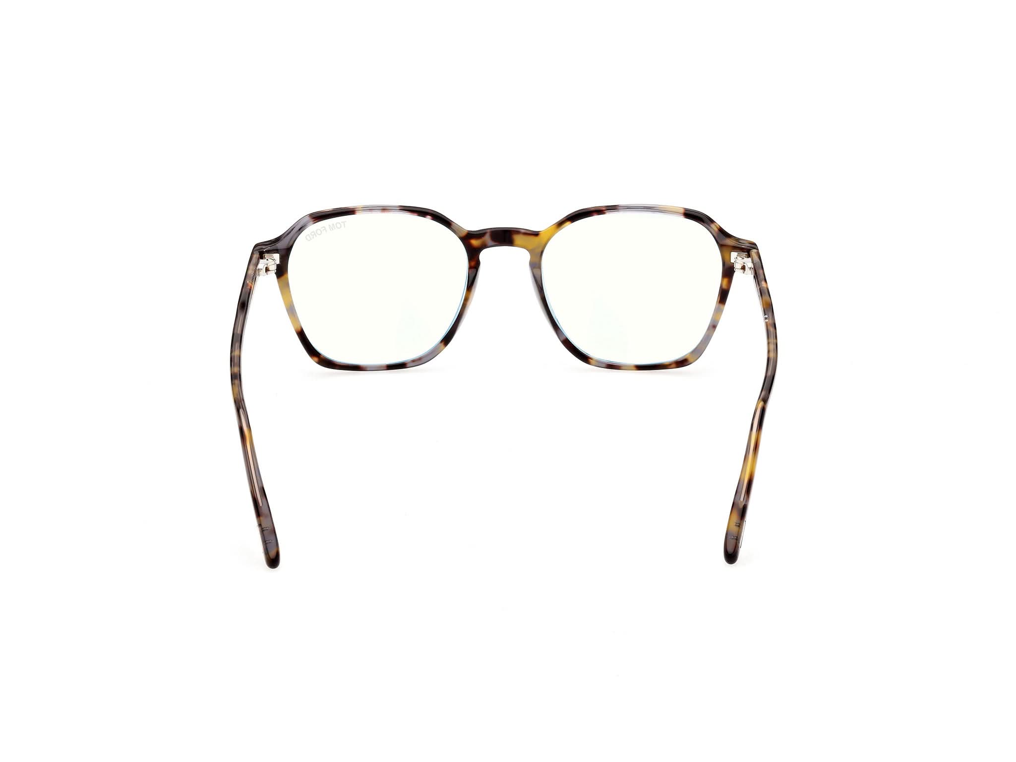 Back view of Tom Ford FT5804 1#color_shiny grey crystal havana