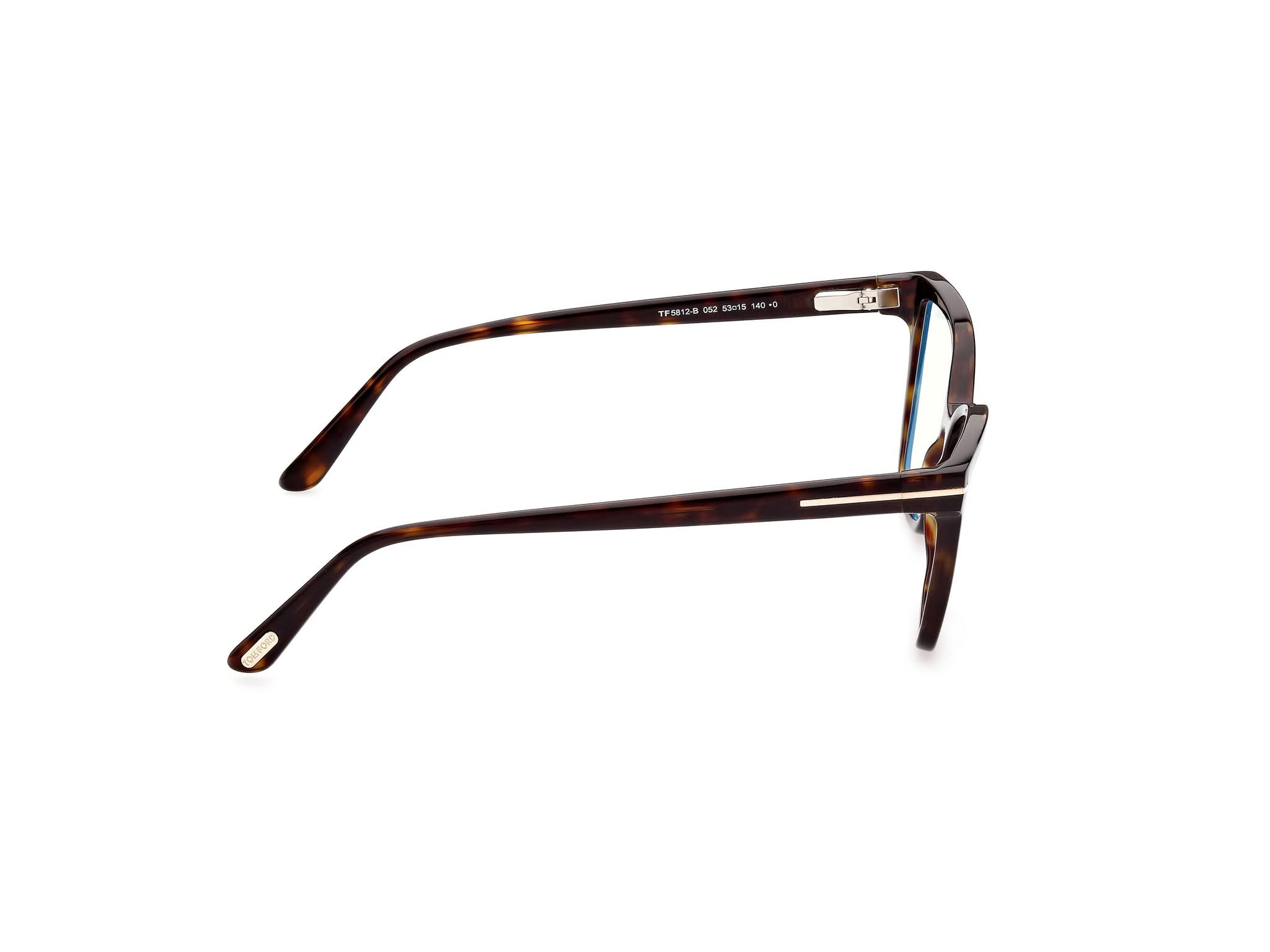 90 deg view of Tom Ford FT5812 1#color_havana