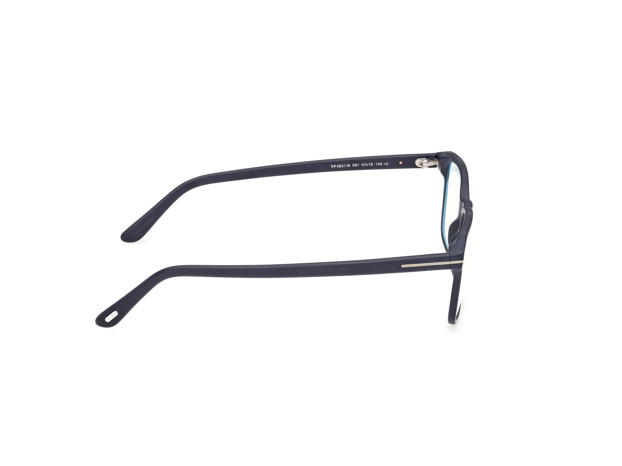 Right side view of Tom Ford FT5831 1#color_shiny black