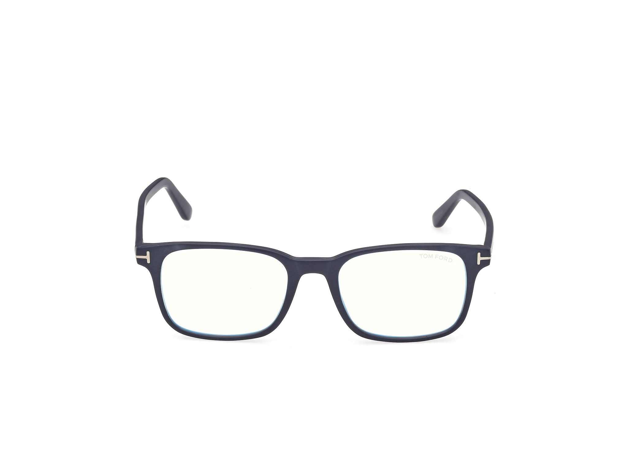 Front view of Tom Ford FT5831 1#color_shiny black