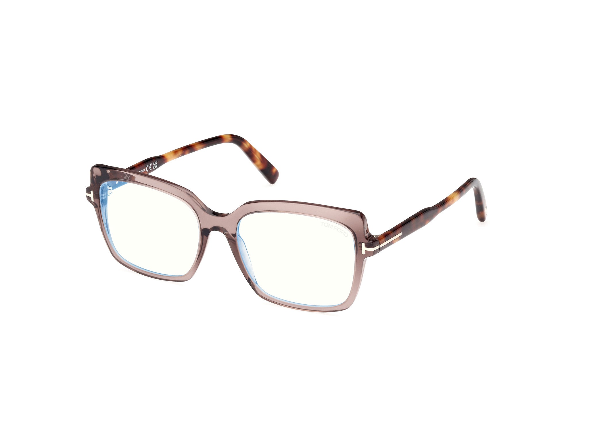 Side Front view of Tom Ford FT5938 1#color_matte blue