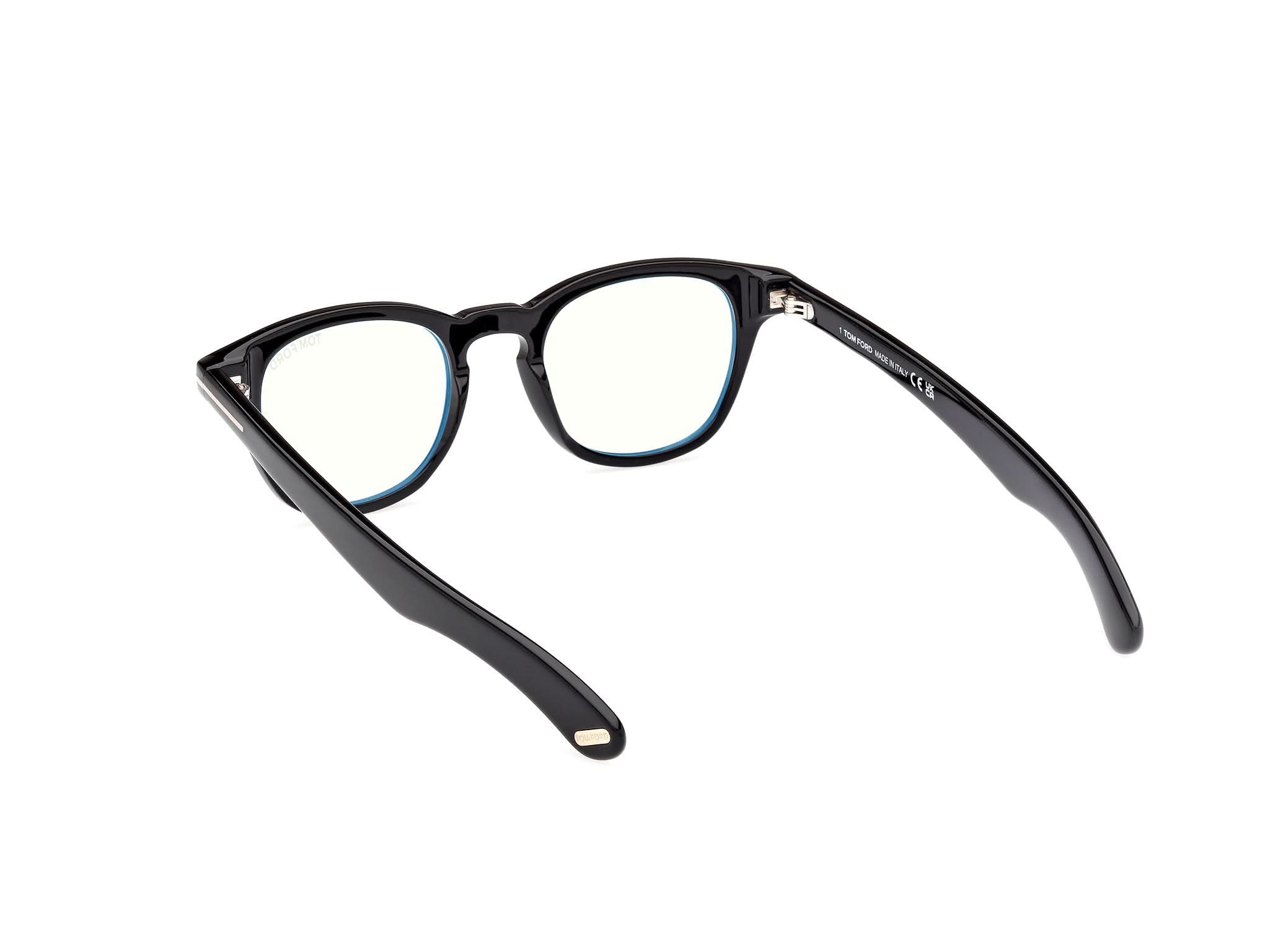 Diagnoal Side view of Tom Ford FT5976 1#color_shiny black