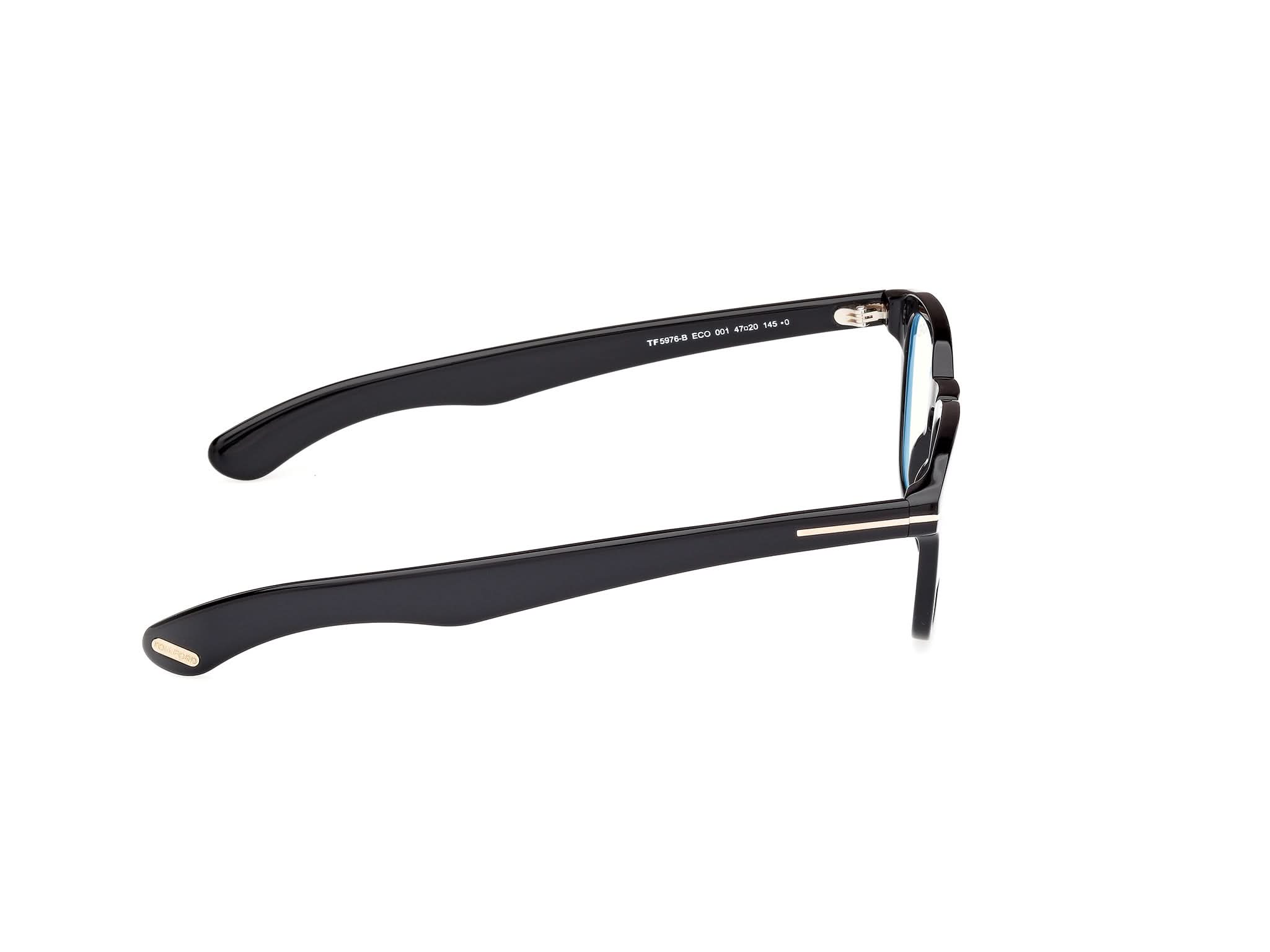 90 deg view of Tom Ford FT5976 1#color_shiny black