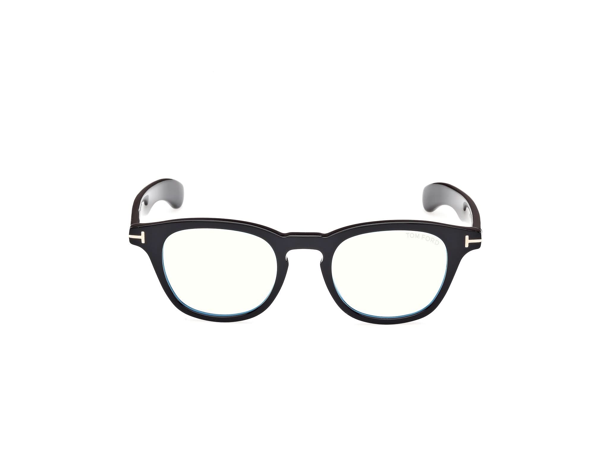 Front view of Tom Ford FT5976 1#color_shiny black