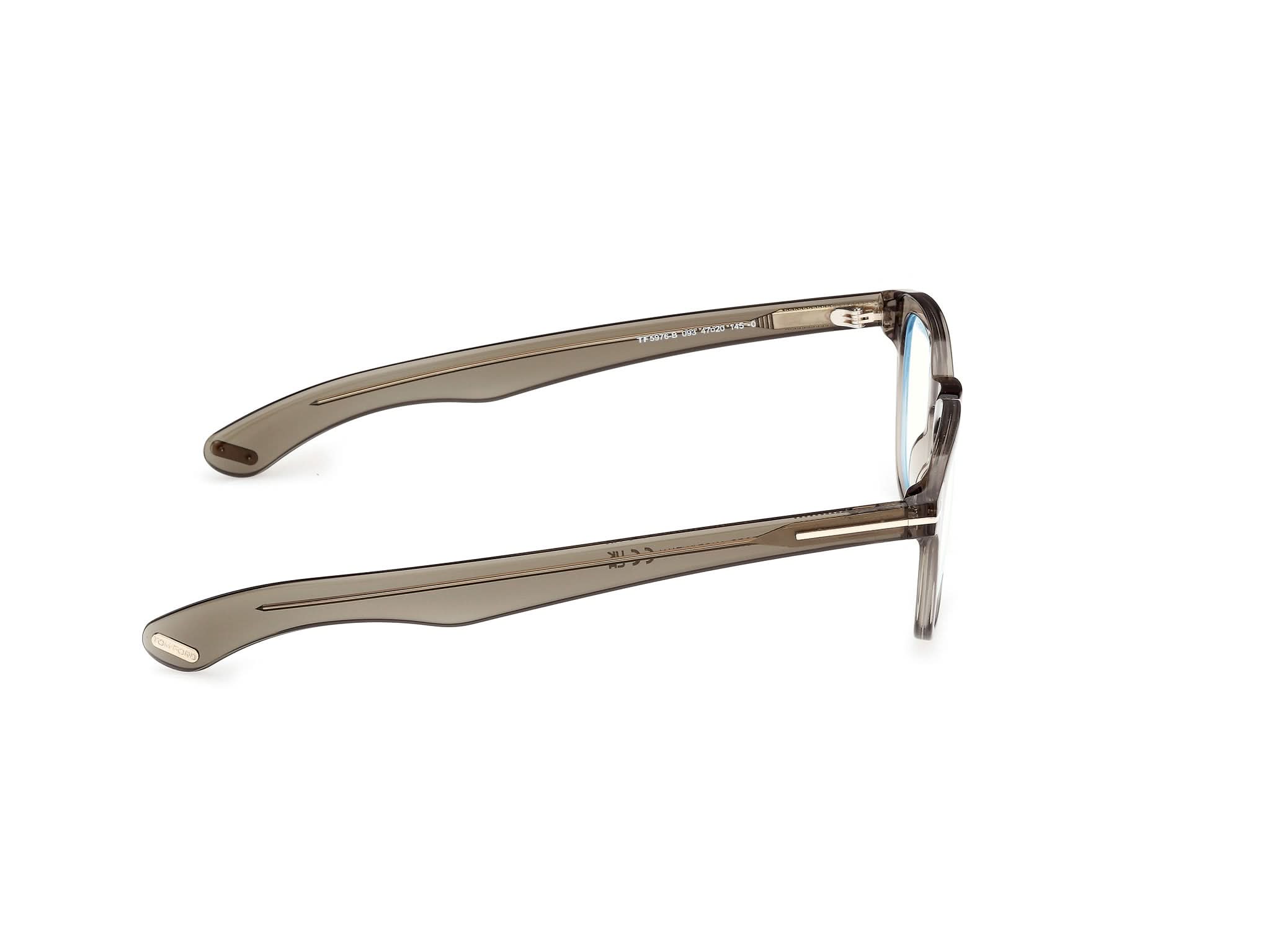 Right side view of Tom Ford FT5976 1#color_transparent light green