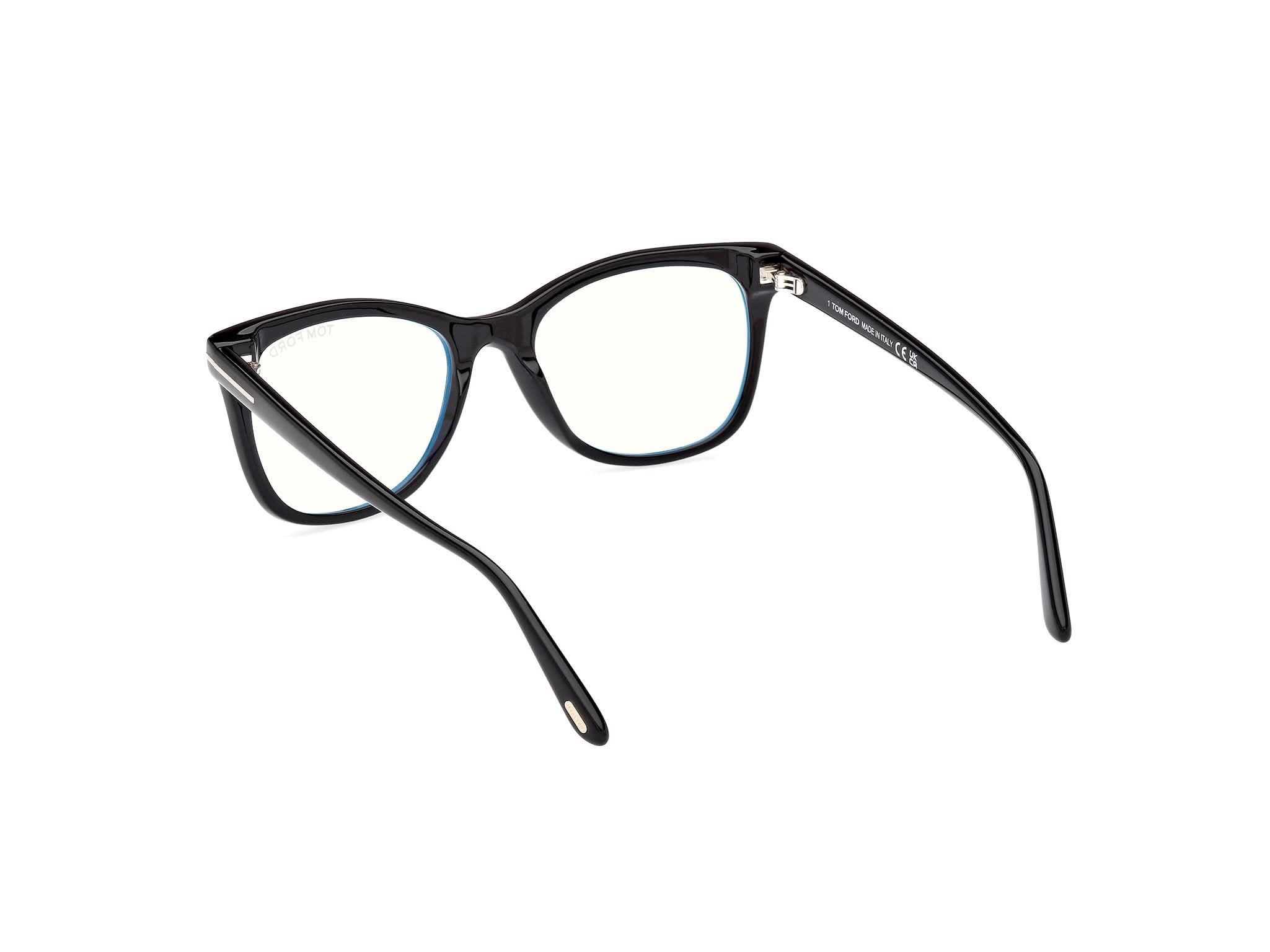 Diagnoal Side view of Tom Ford FT5986 1#color_shiny black