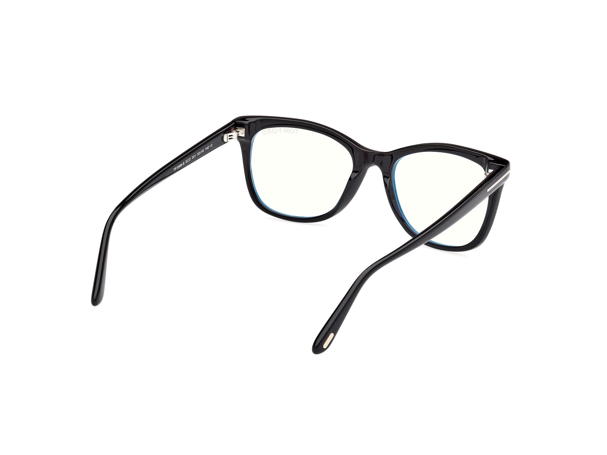 Side View of Tom Ford FT5986 1#color_shiny black