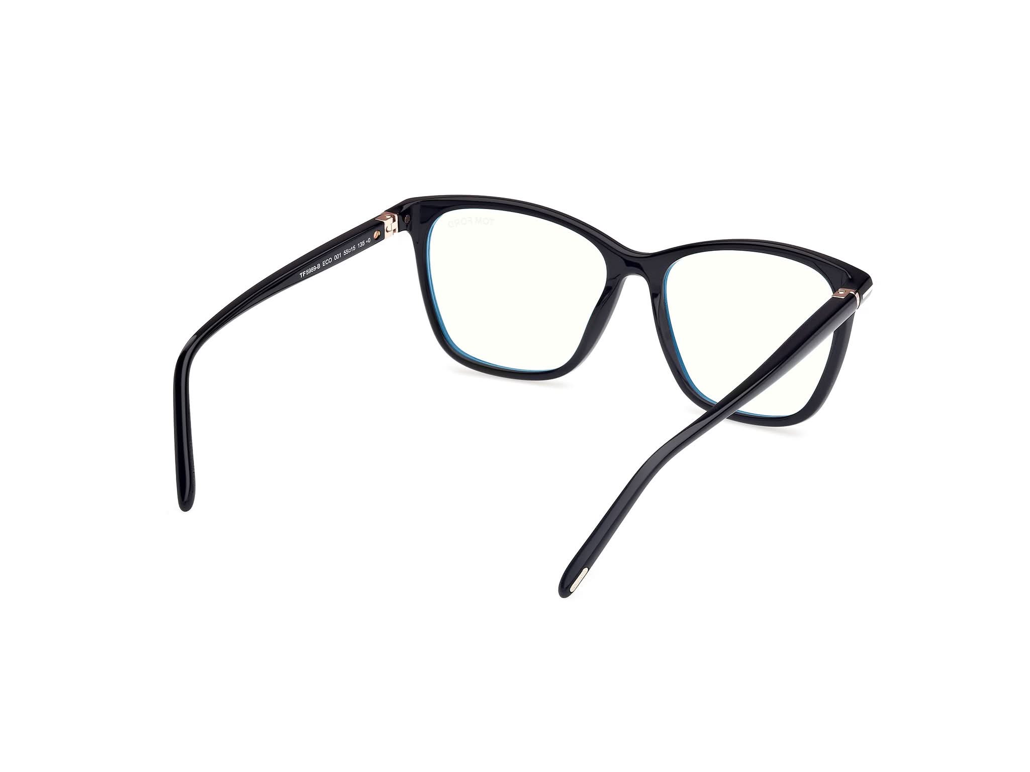 Side View of Tom Ford FT5986 1#color_shiny black