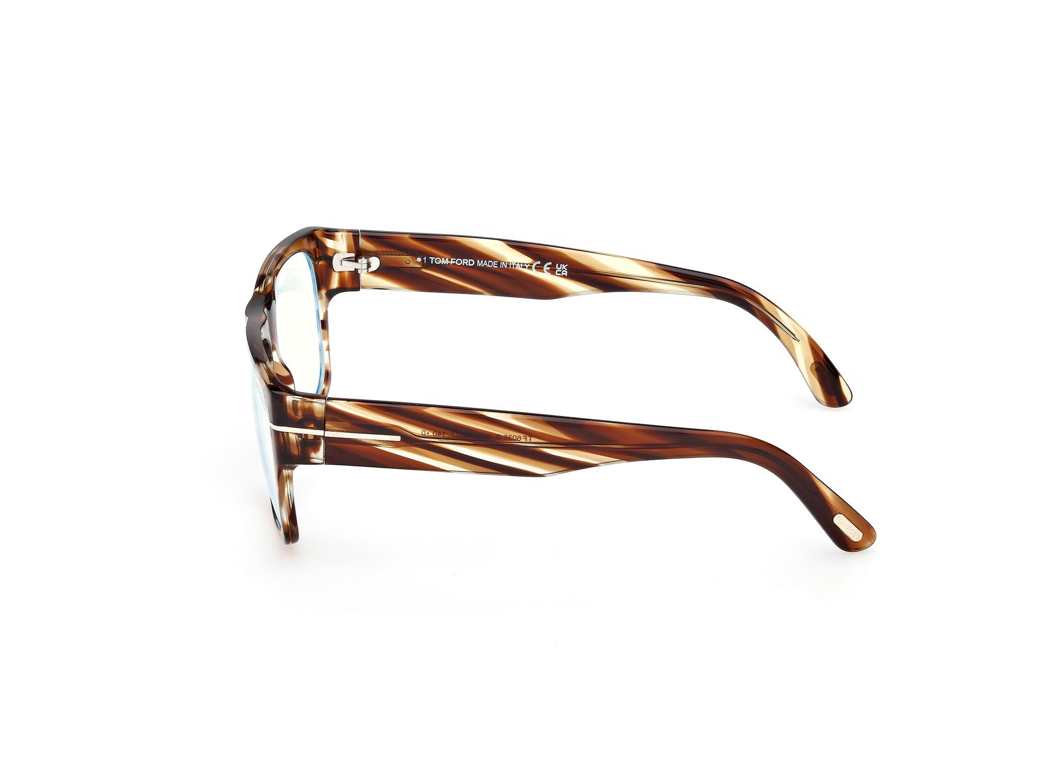 90 deg view of Tom Ford FT6035 1#color_bunt havana