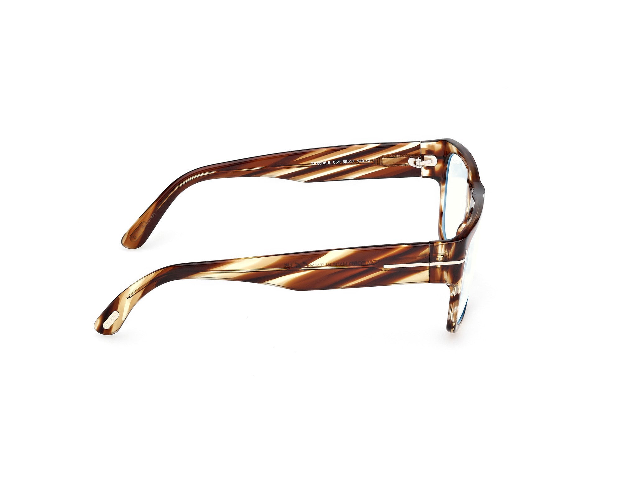 Right side view of Tom Ford FT6035 1#color_bunt havana