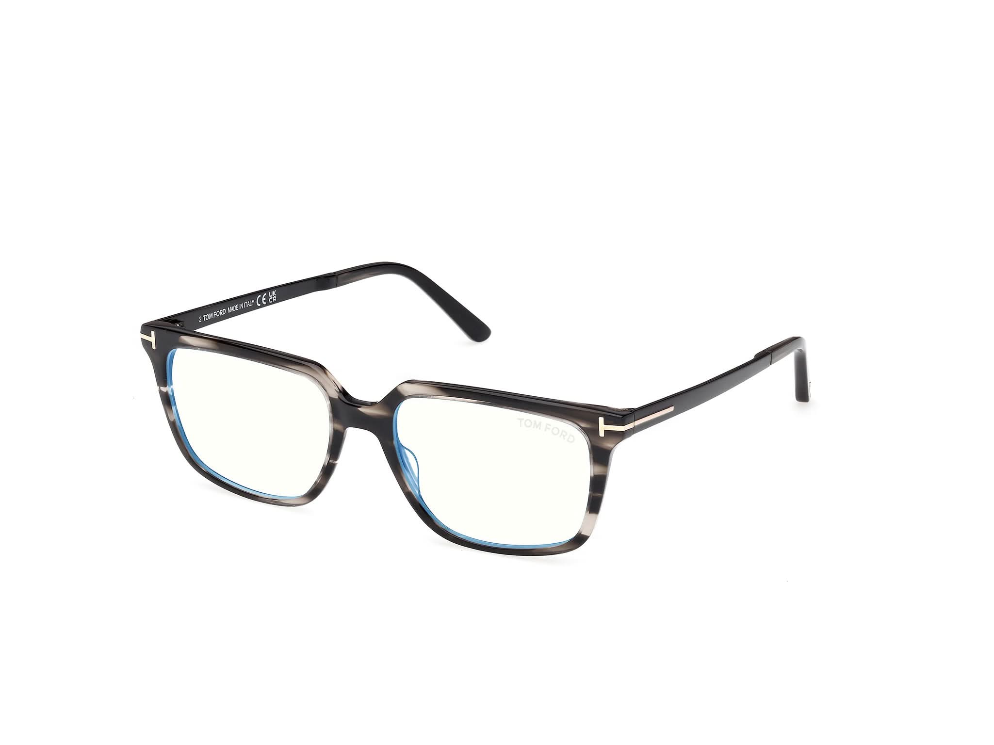 Side Front view of Tom Ford FT6039 1#color_bunt havana