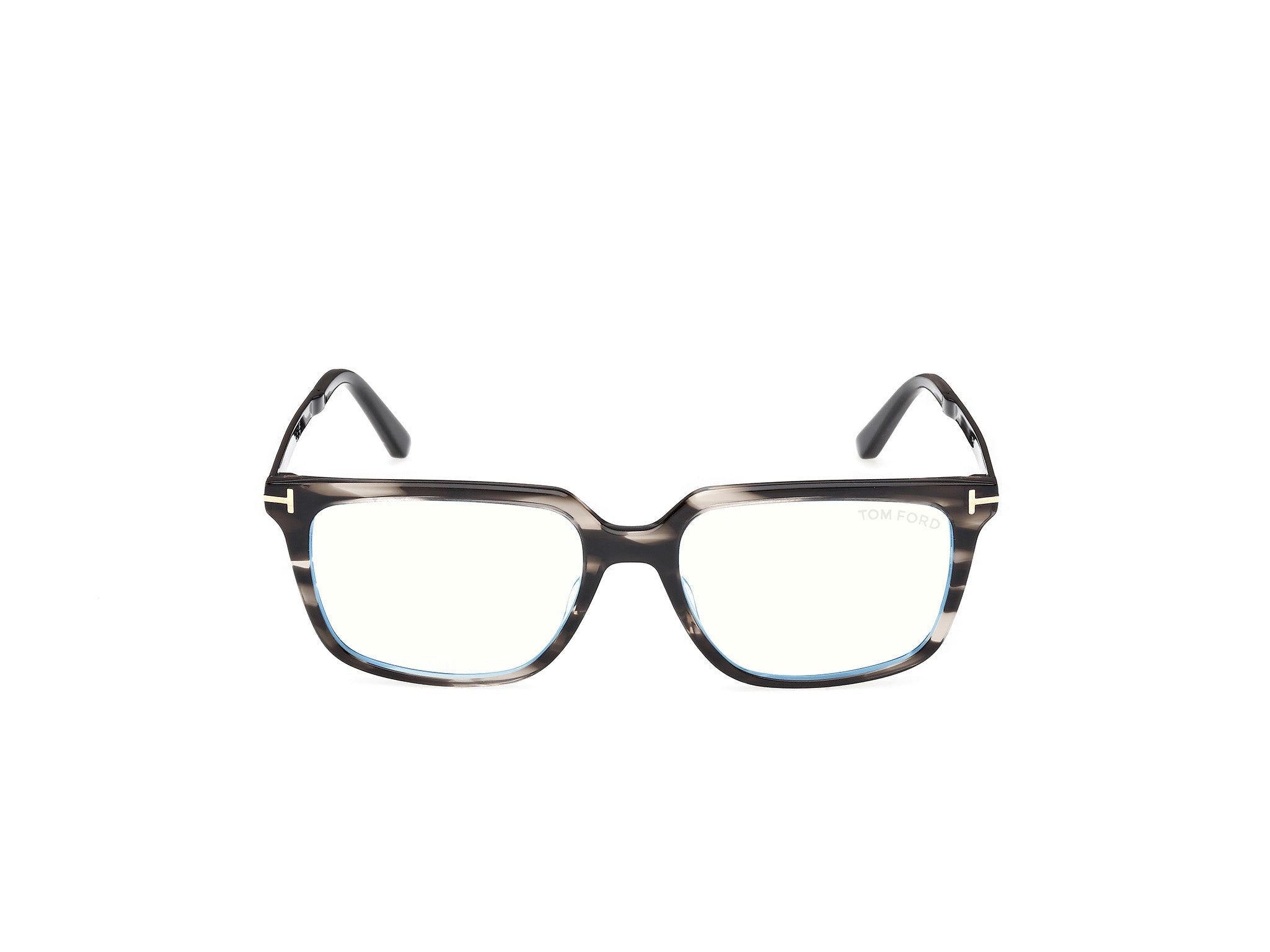 Front view of Tom Ford FT6039 1#color_bunt havana