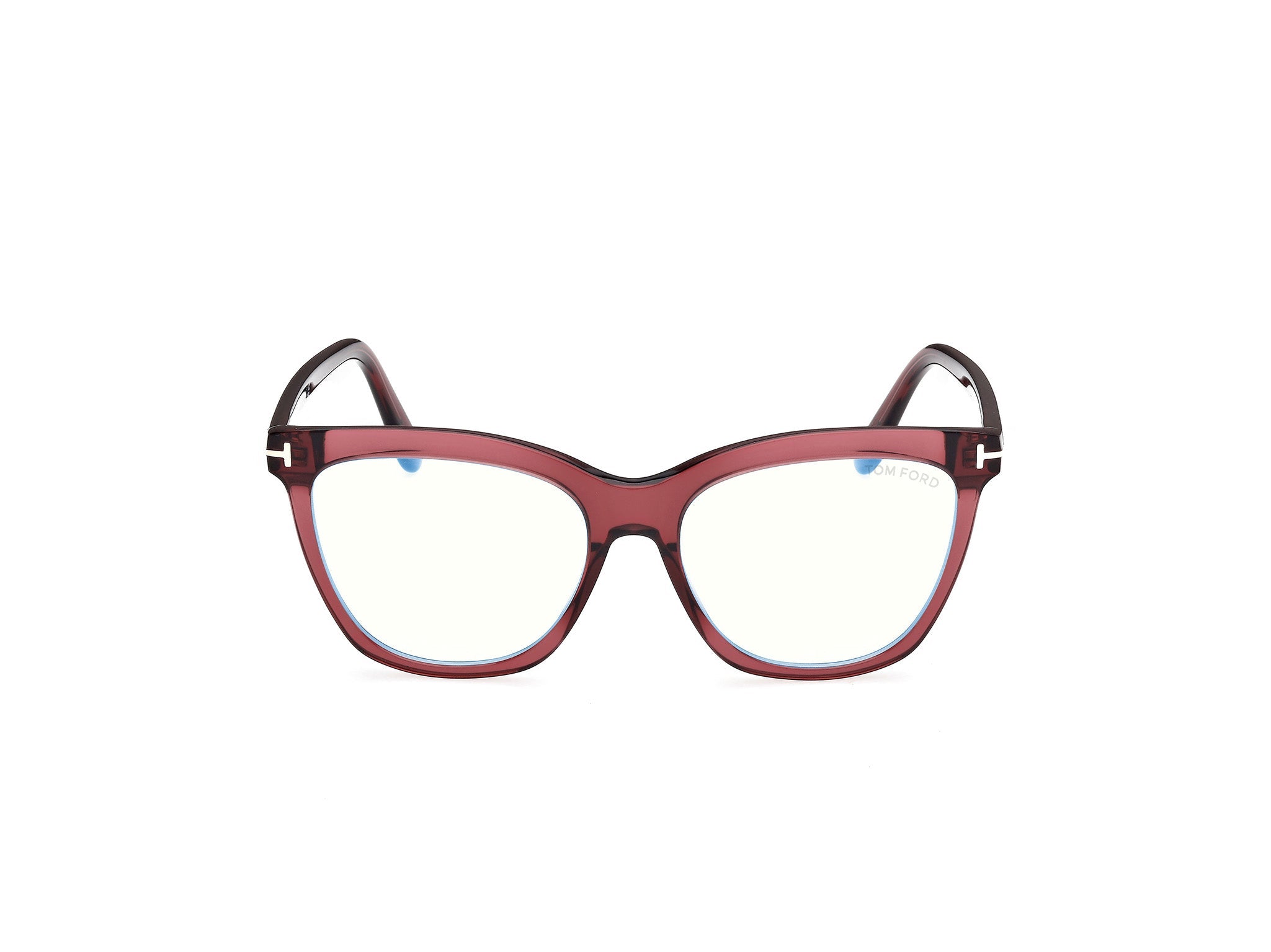 Front view of Tom Ford FT6042 1#color_Bordeaux shiny