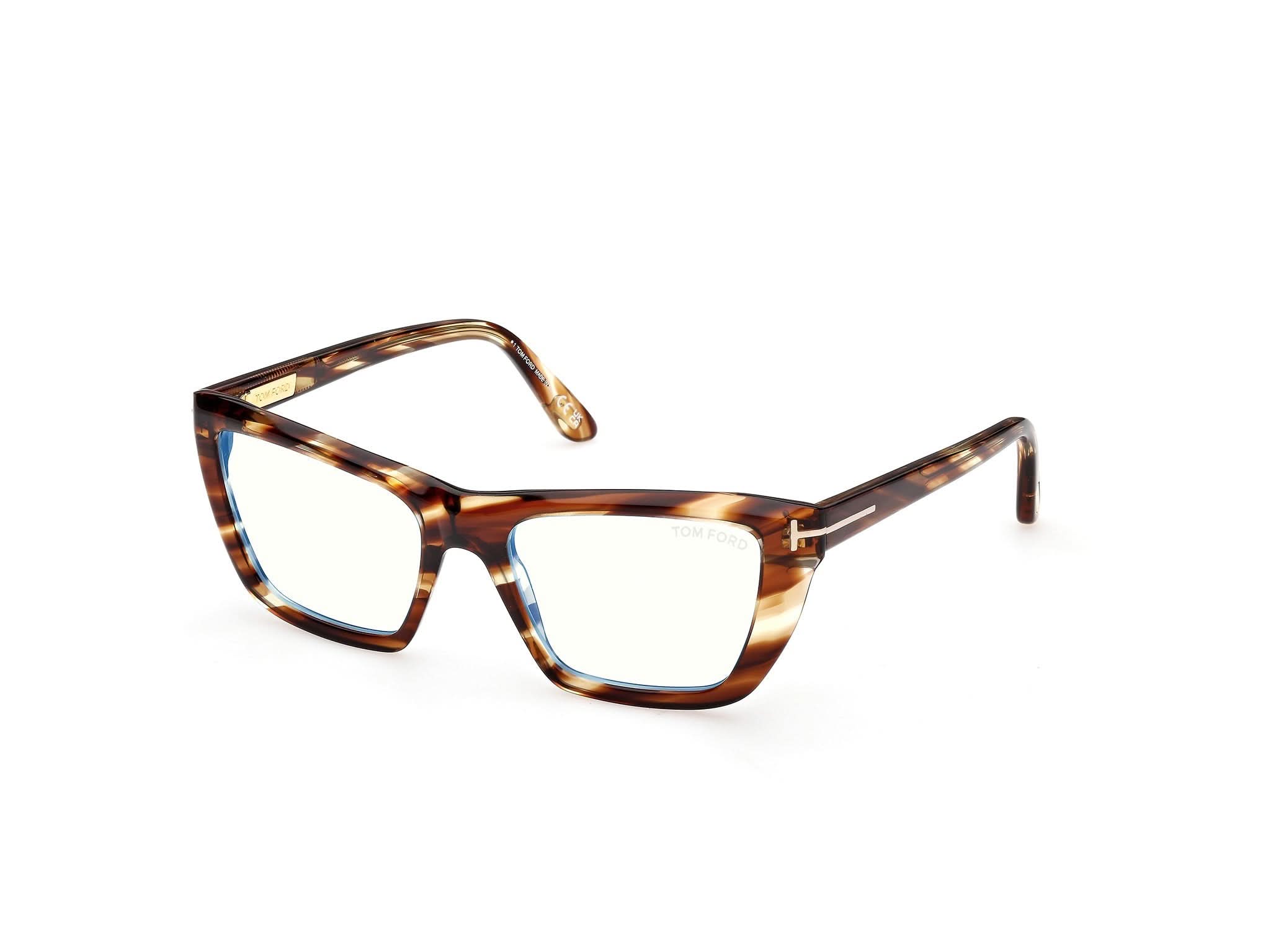 Diagnoal Side view of Tom Ford FT6042 1#color_Bunt Havana