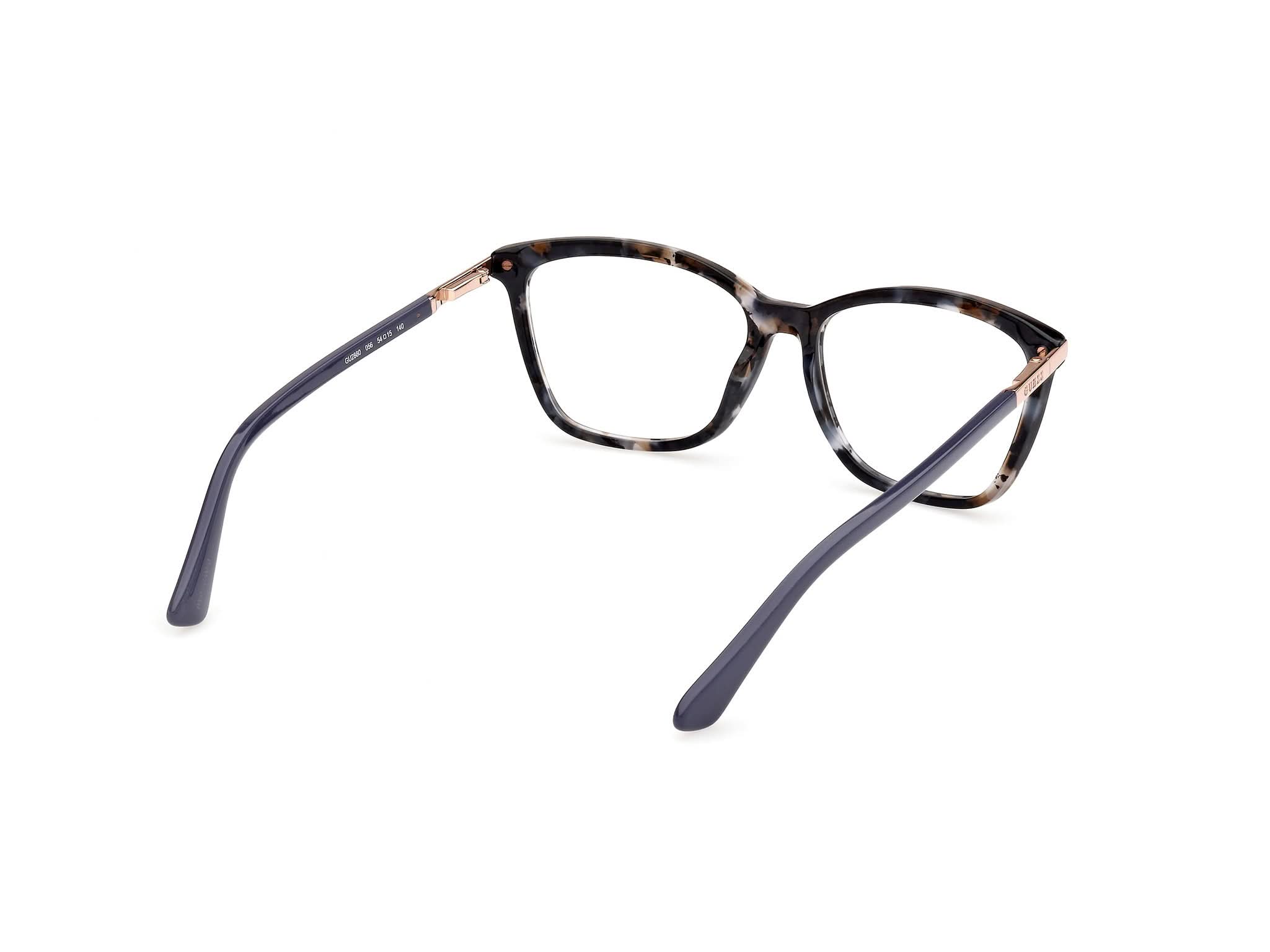 Side Left view of Guess GU2880 1#color_blue havana