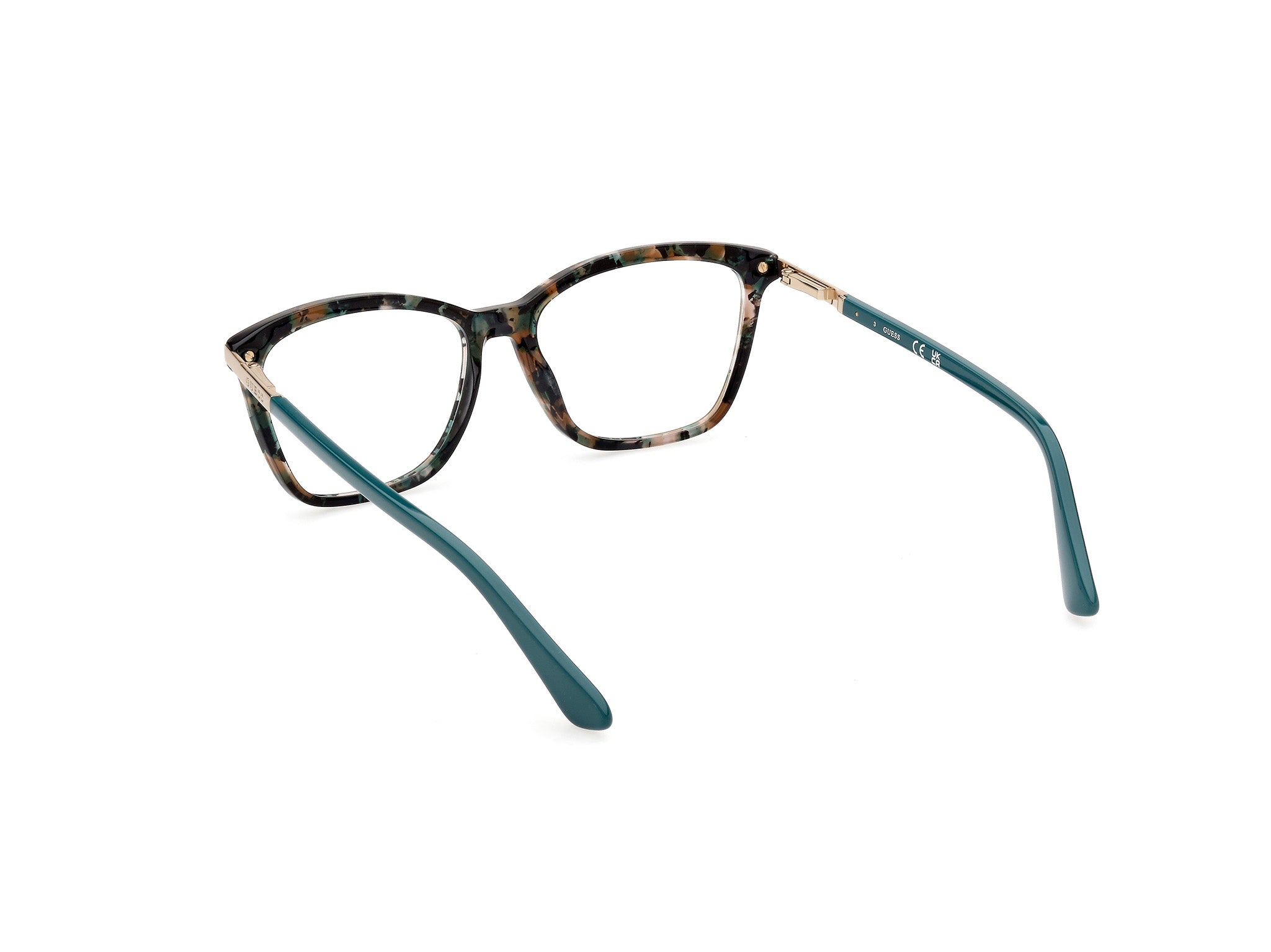 Side view of Guess GU2880 1#color_green havana