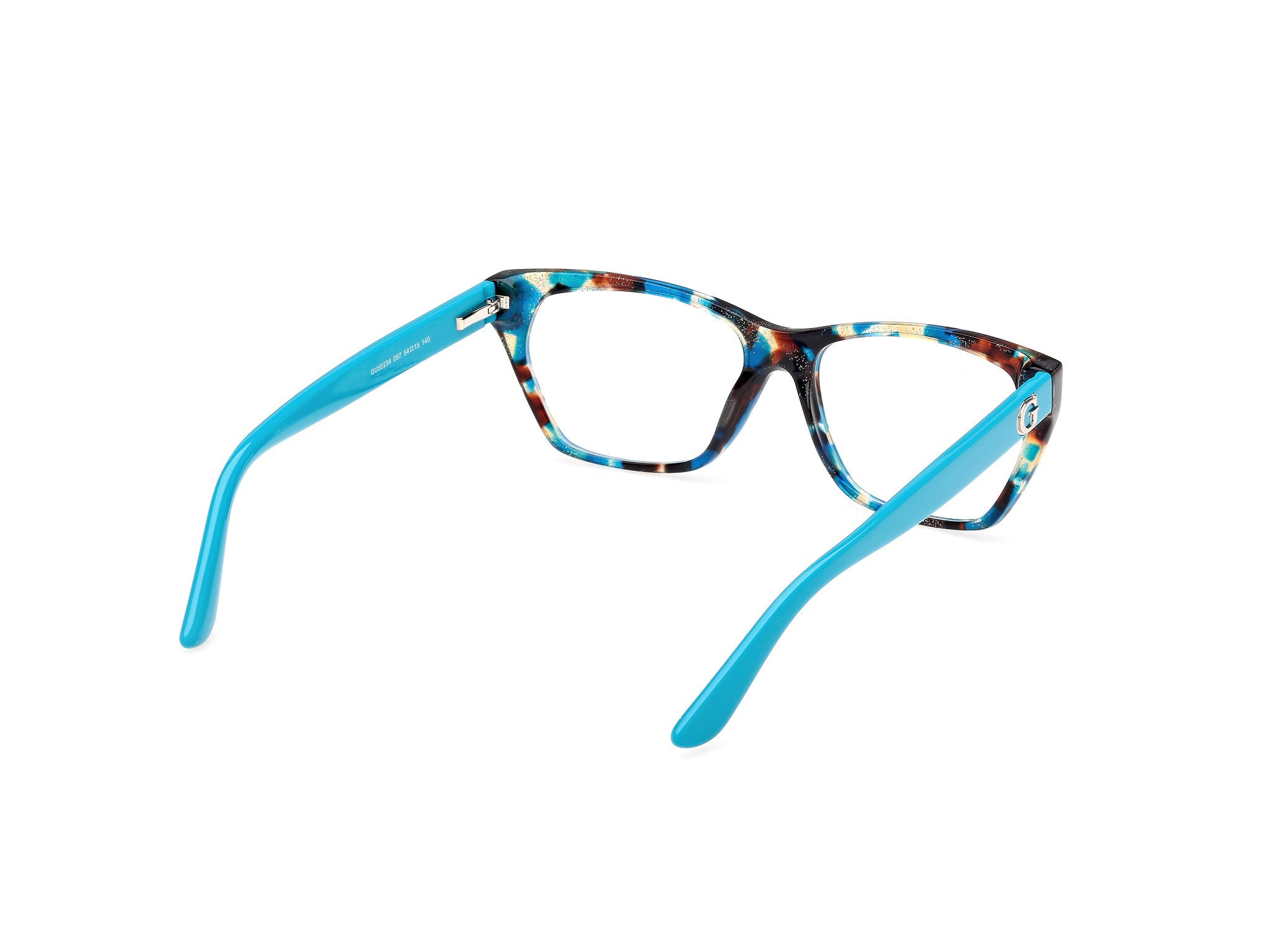Side Left view of Guess GU50234 1#color_blue havana
