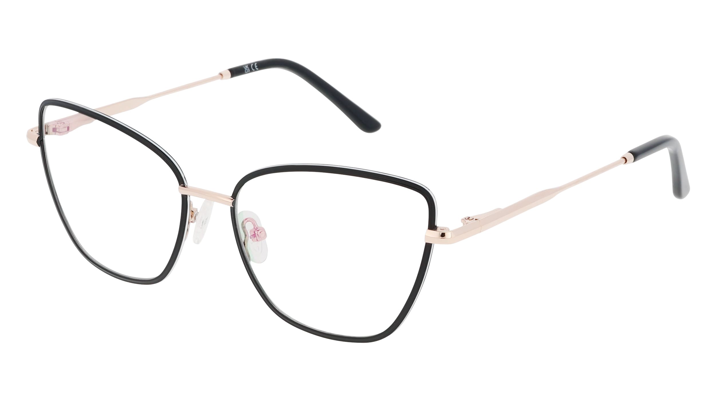 Angled view of Duncan and Todd frame ID3015416C1-black-gold#color_black gold