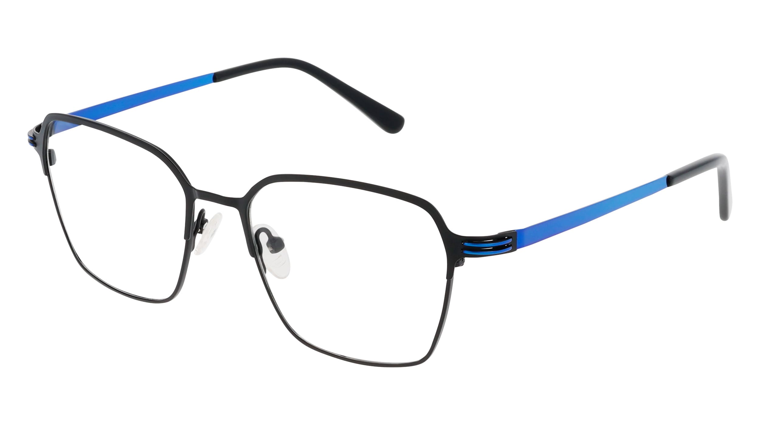 Angled view of Duncan and Todd frame ID3325317C1-matte-black-blue#color_matte black blue
