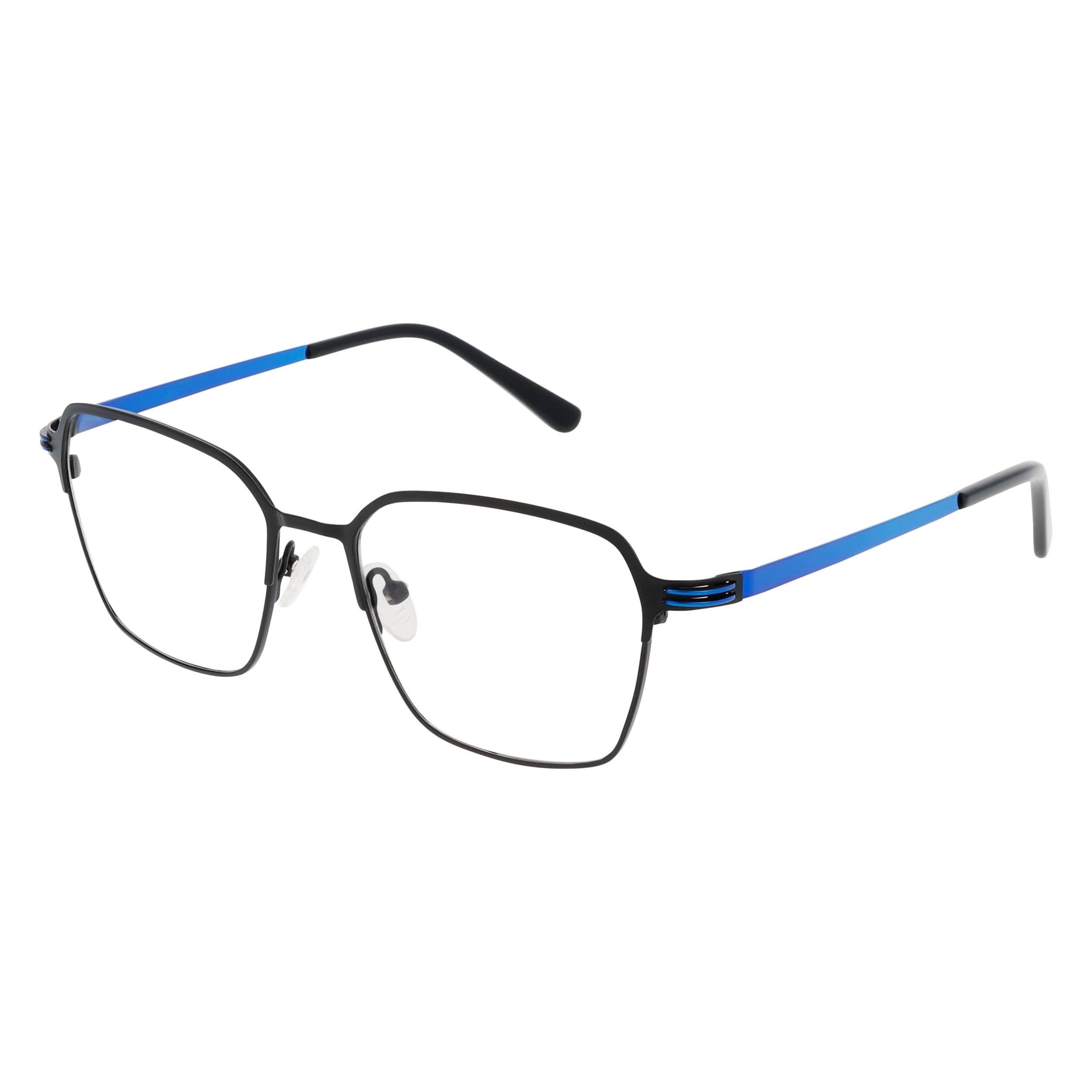 Angled view of Duncan and Todd frame ID3325317C1-matte-black-blue#color_matte black blue